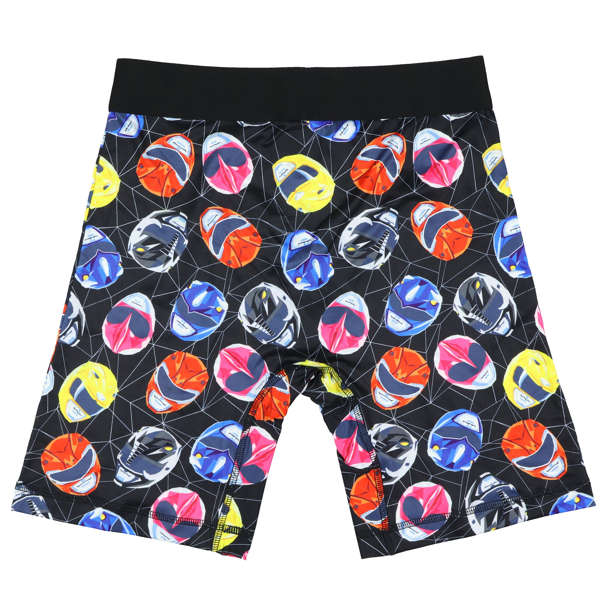 Power Rangers Boxer Briefs Men's Allover Helmet Design Snug Fit Underwear