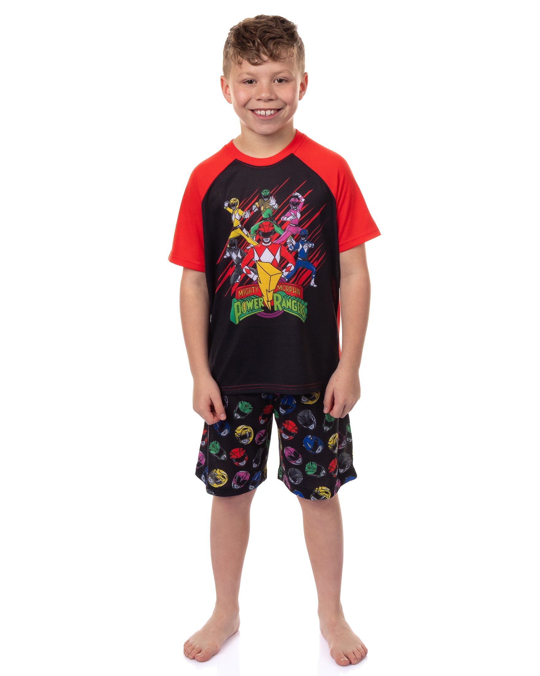 Power Rangers Pajamas Boys' Mighty Morphin Short PJ Sleep Set (8)