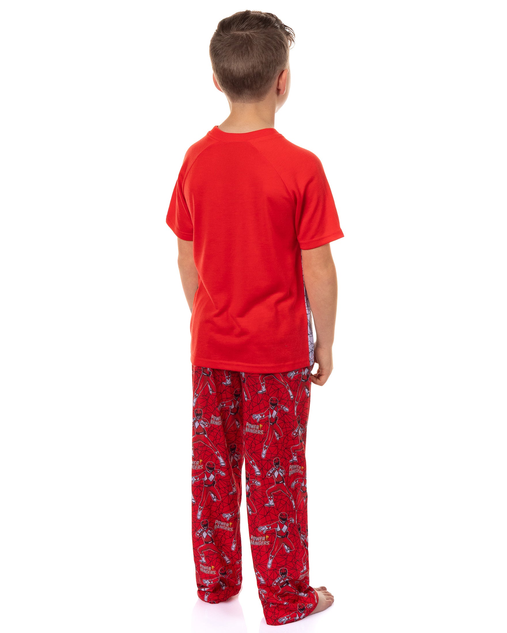Power Rangers Pajamas Boys' Short Sleeve and Pant Sleep Set (Red, 10/12)