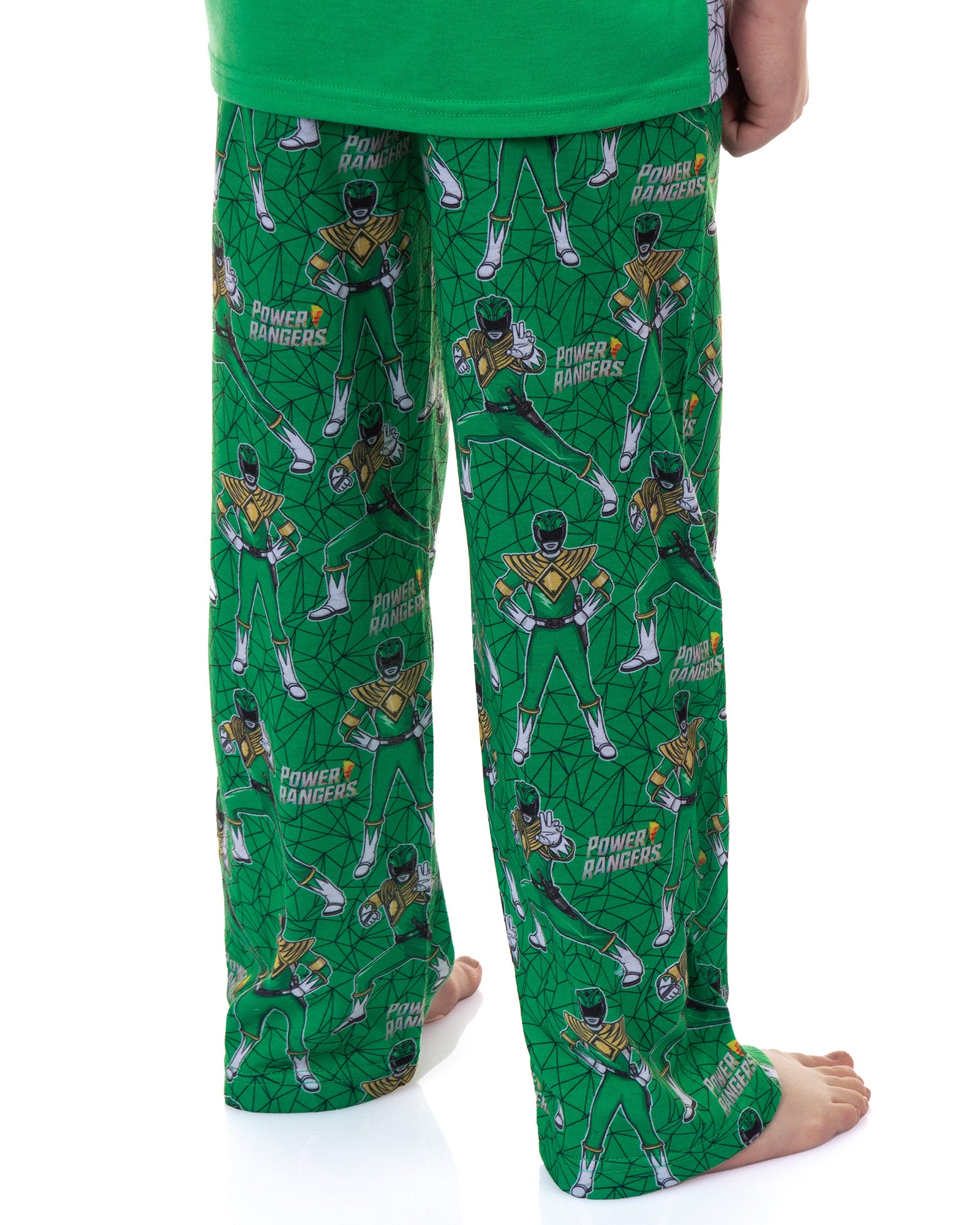 Power Rangers Pajamas Boys' Short Sleeve and Pant Sleep Set (Green, 8)
