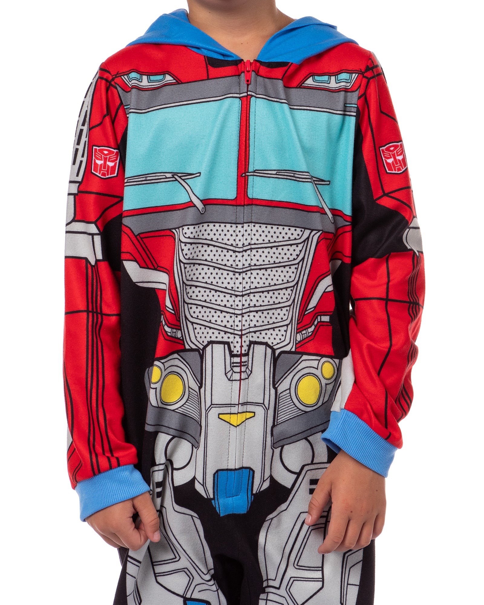 Transformers Boys' Union Suit One Piece Hooded Pajama