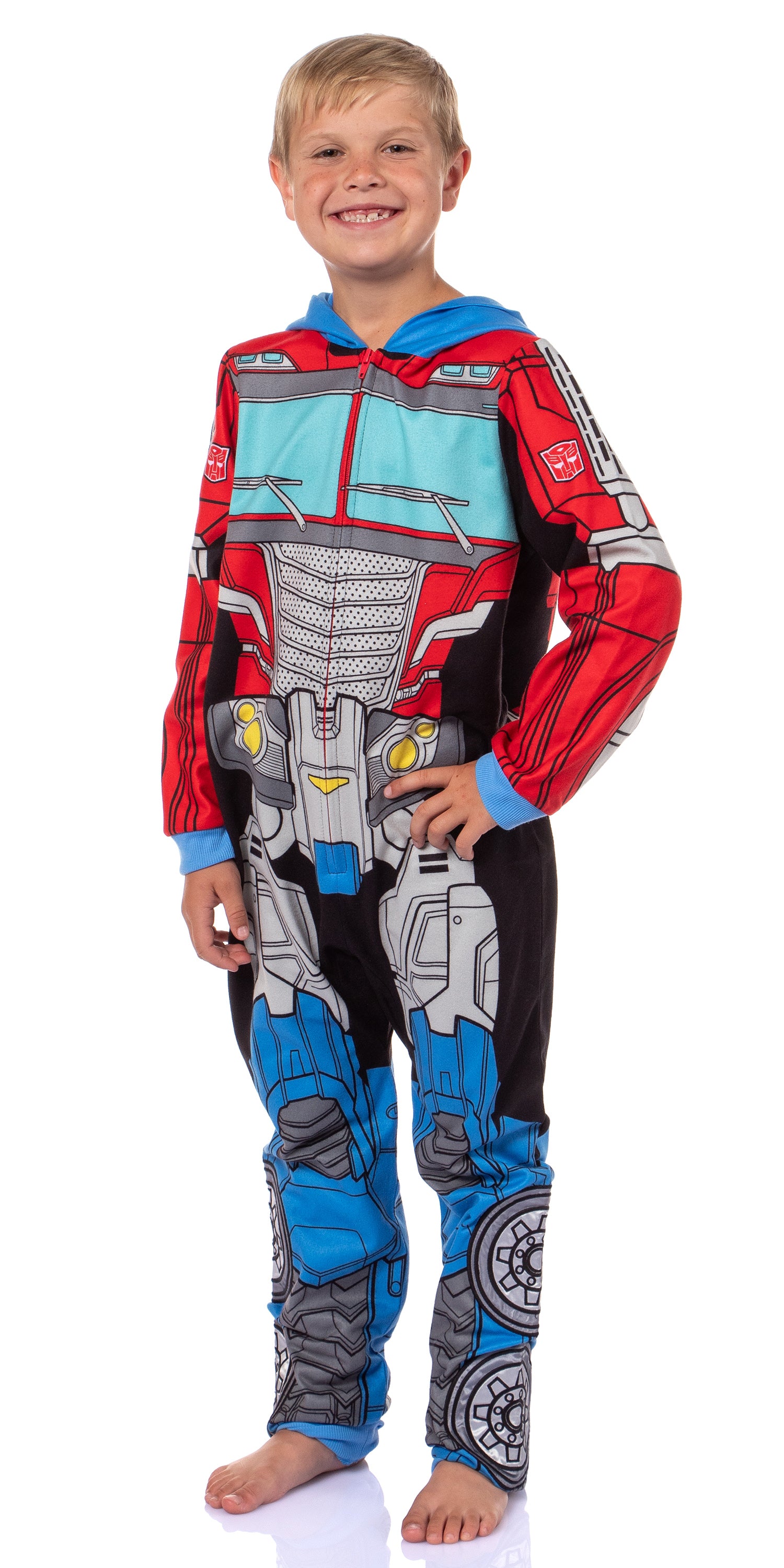 Transformers Boys' Union Suit One Piece Hooded Pajama