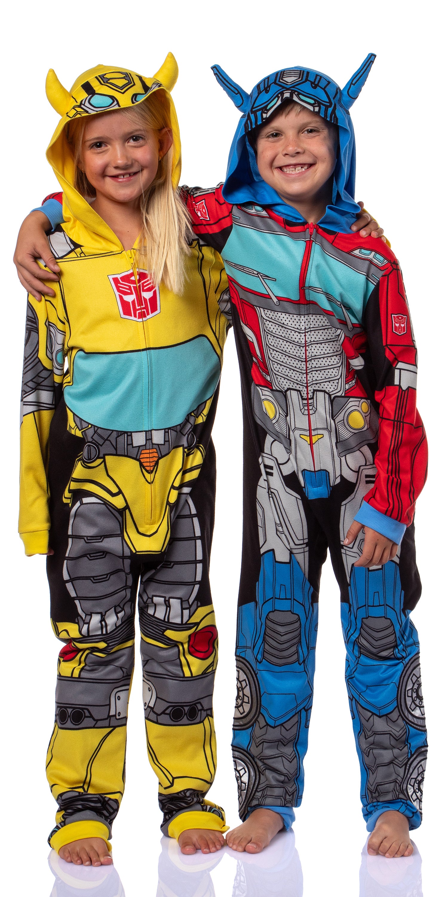 Transformers Boys' Union Suit One Piece Hooded Pajama