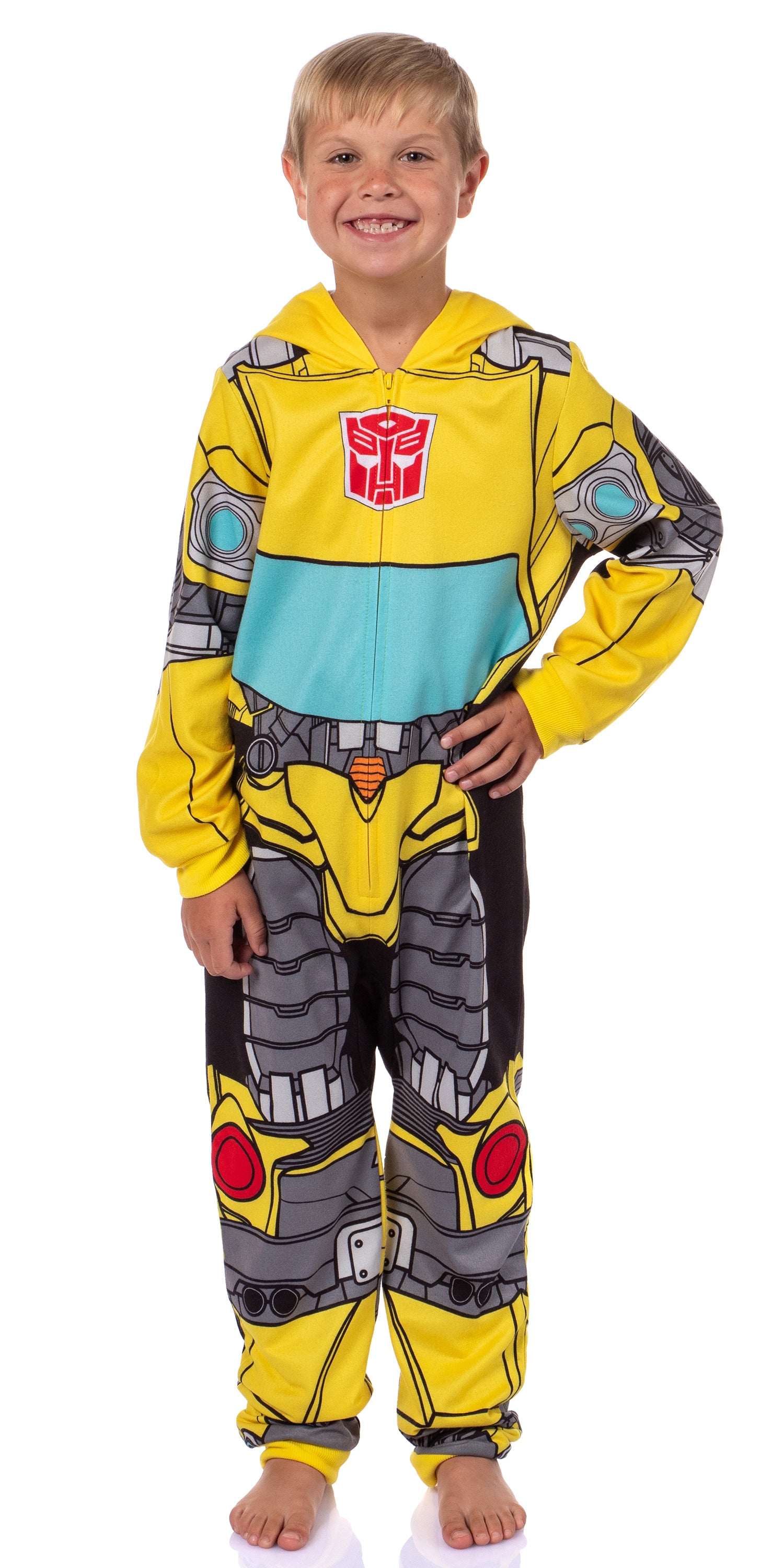 Transformers Boys' Union Suit One Piece Hooded Pajama