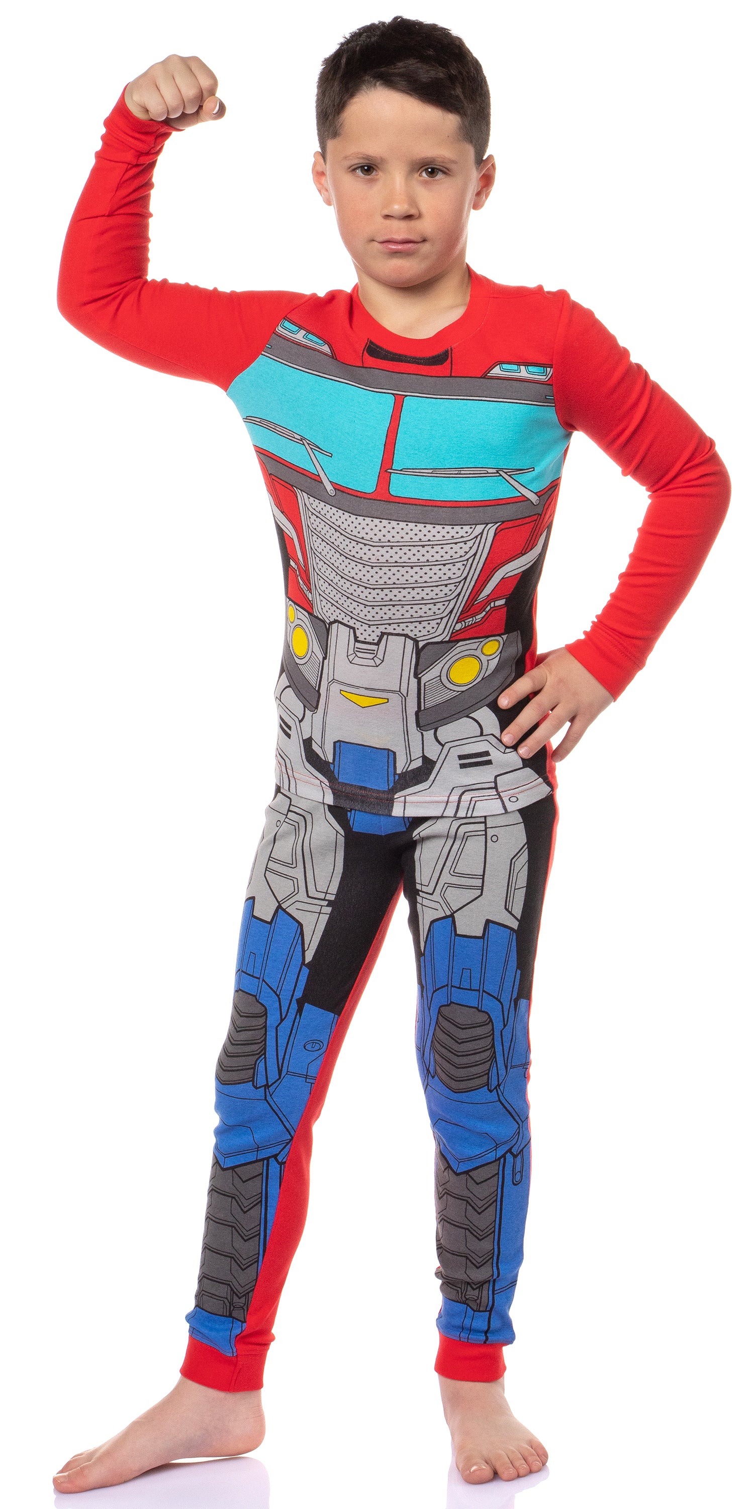 Transformers Pajamas Boy's Tight Fit Long Sleeve Sleep Pajama Set