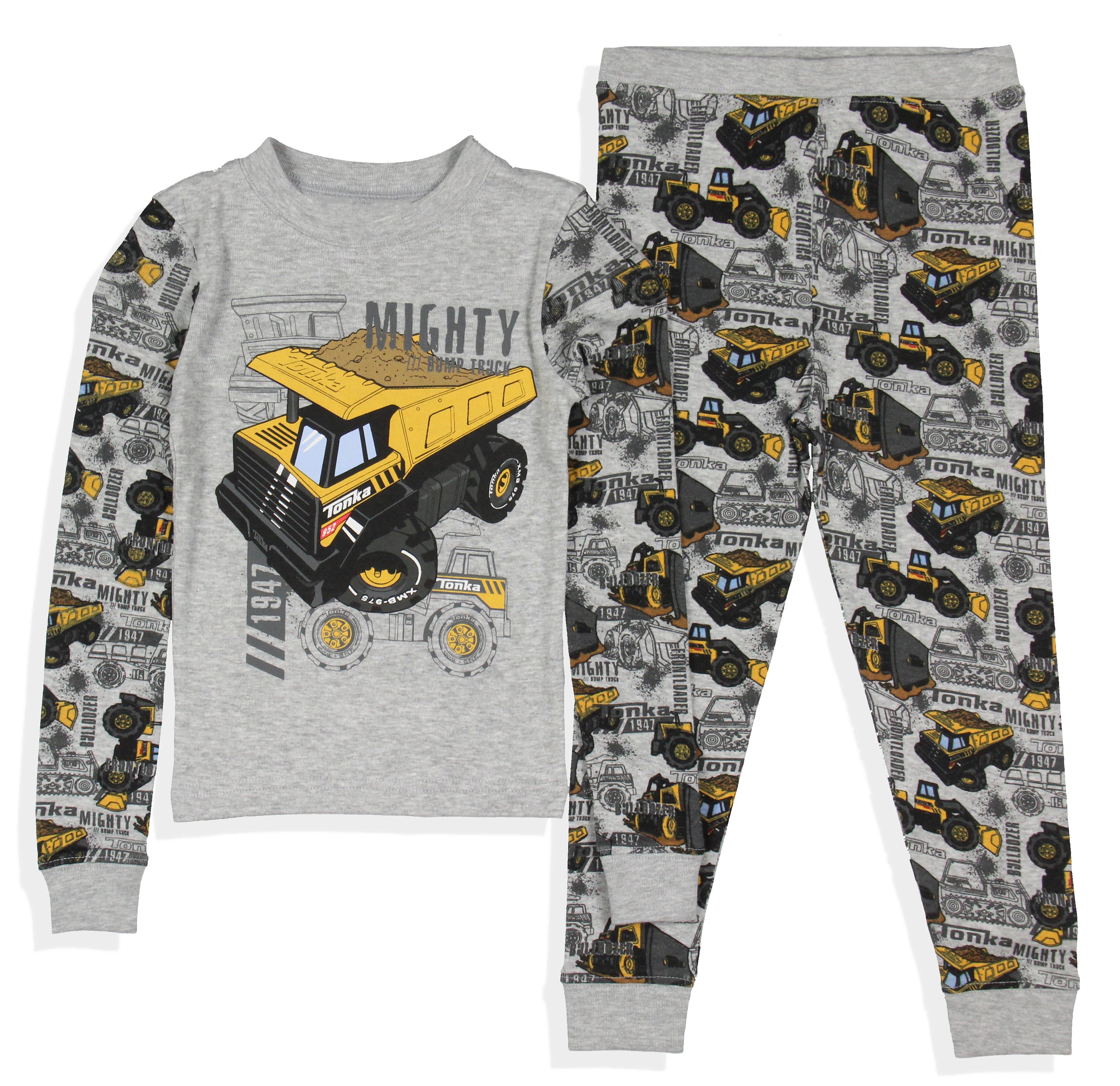 Tonka Toddler Boys' 952 Mighty Dump Truck 2 Piece Long Sleeve Pajama Set