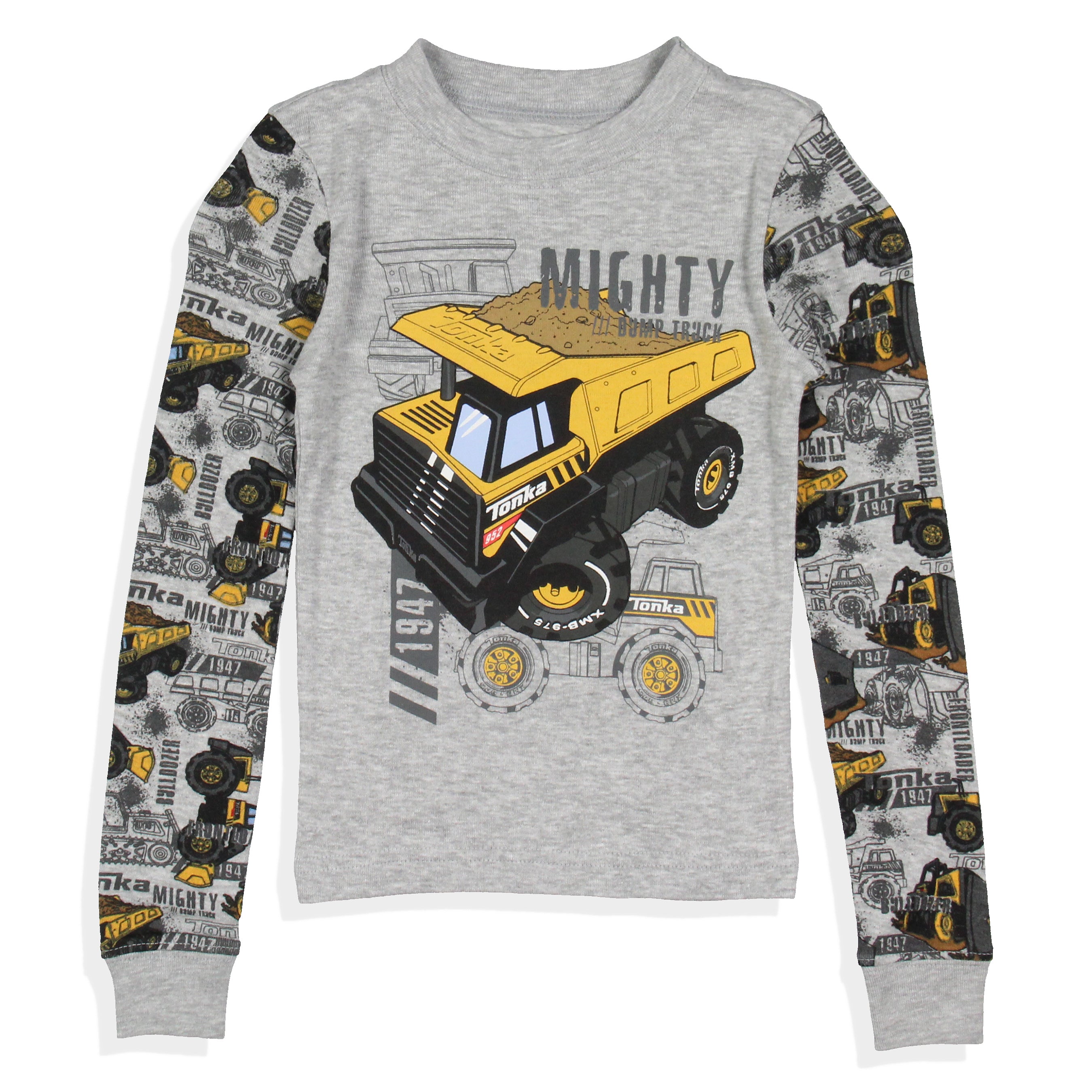 Tonka Toddler Boys' 952 Mighty Dump Truck 2 Piece Long Sleeve Pajama Set