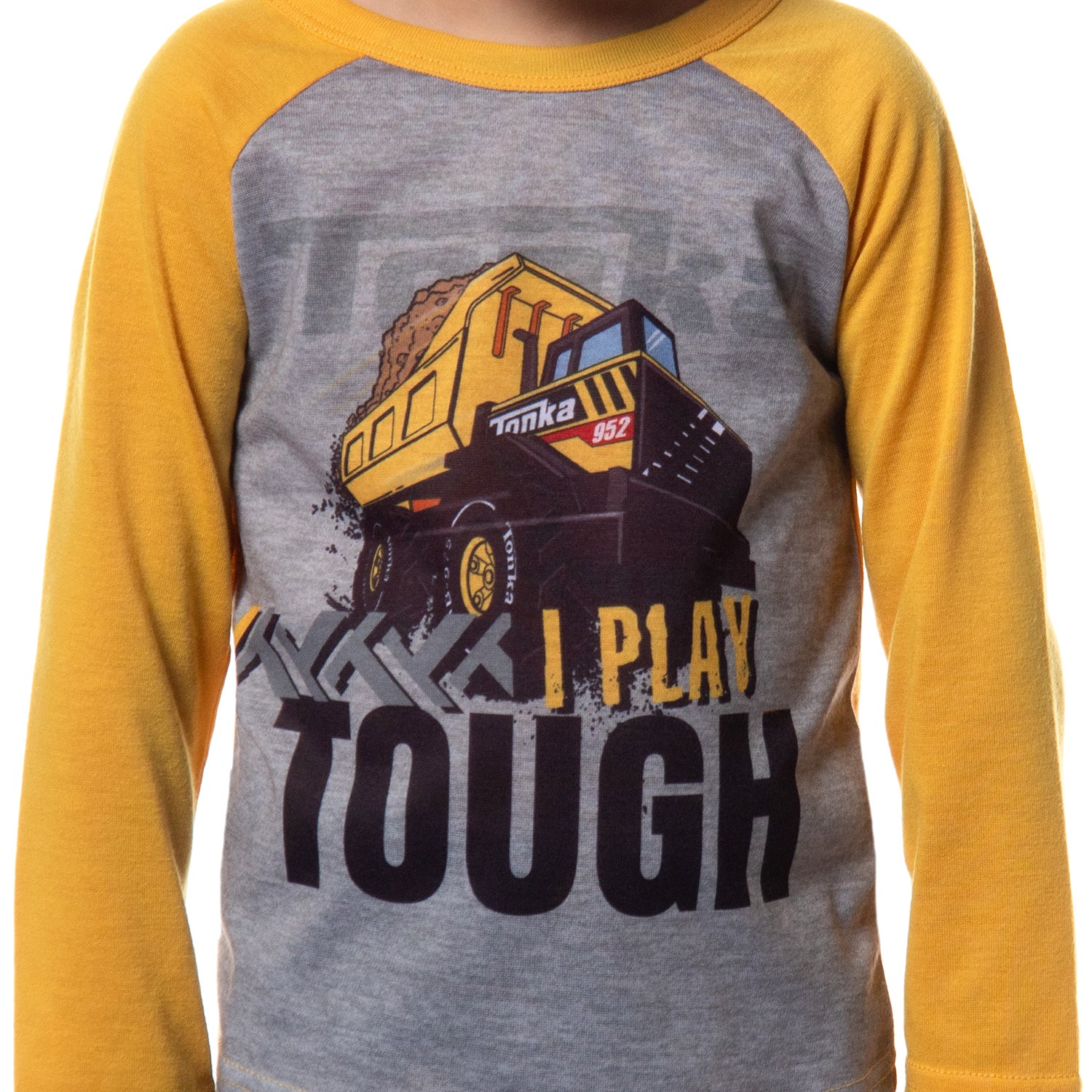 Tonka Toddler Boys' Dump Truck I Play Tough 2 Piece Long Sleeve Pajama Set (3T)