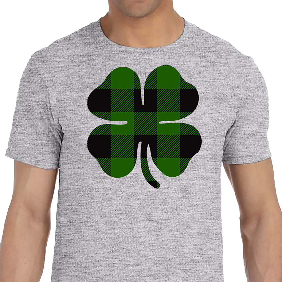 St. Patrick's Day Men's Shirt Irish Plaid Shamrock Soft Style Ring Spun Tee