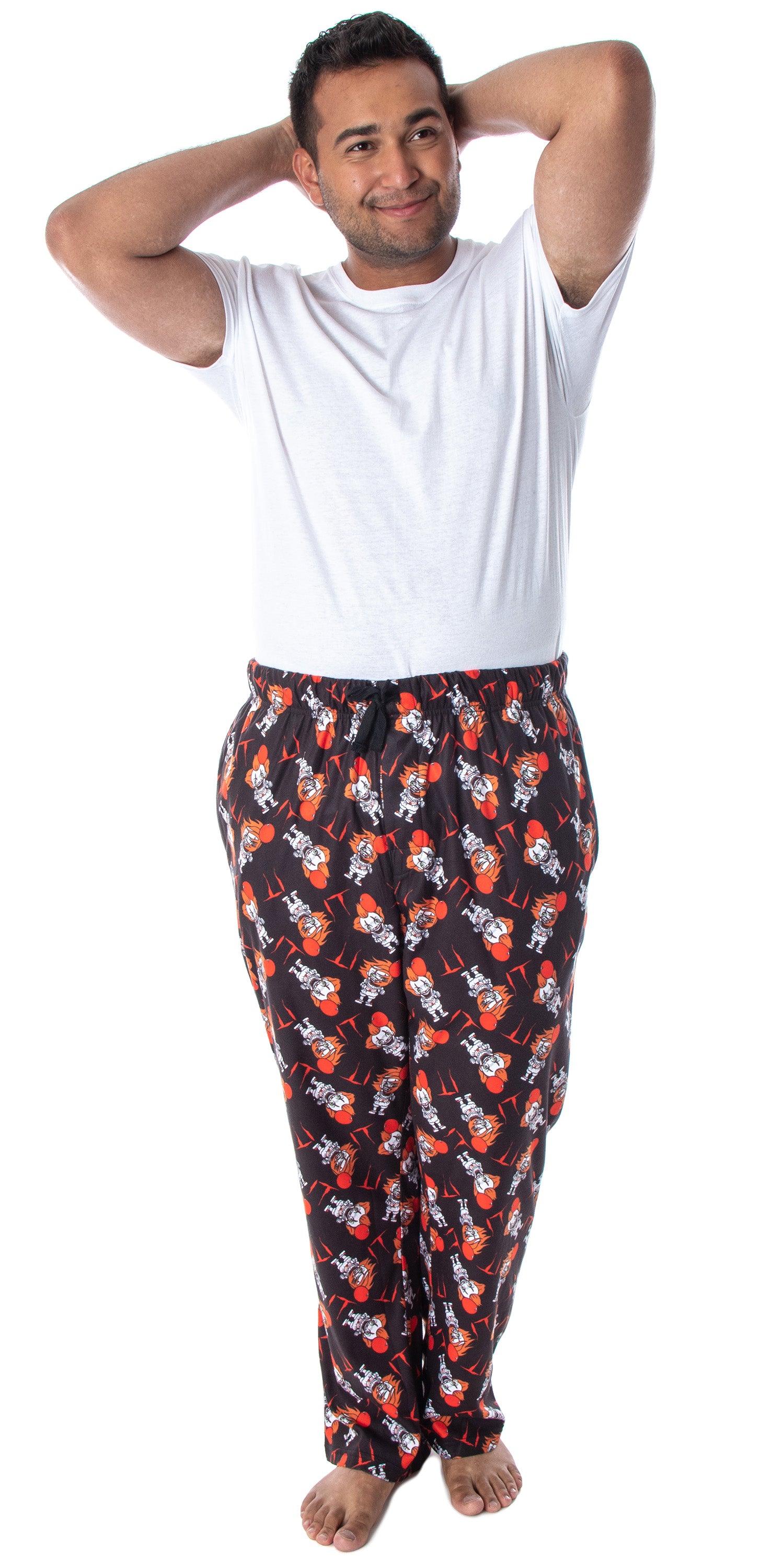 IT The Movie Men's Pennywise The Clown Character AOP Lounge Pajama Pants