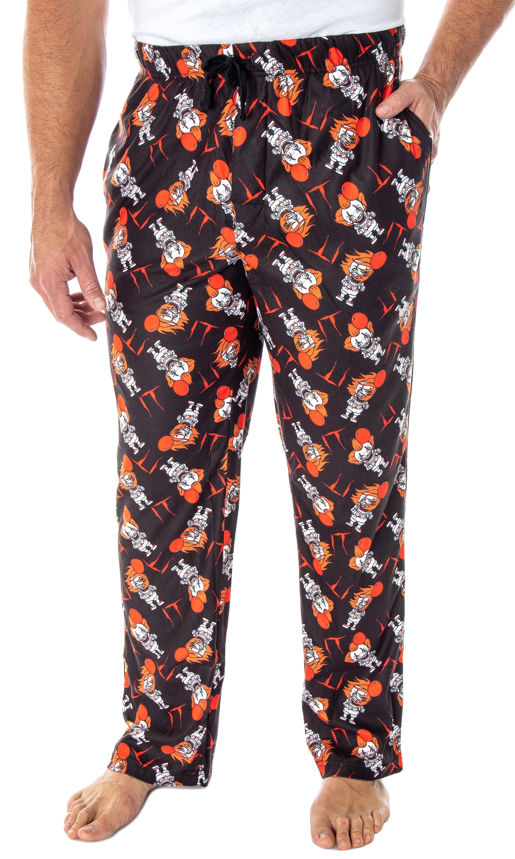 IT The Movie Men's Pennywise The Clown Character AOP Lounge Pajama Pants