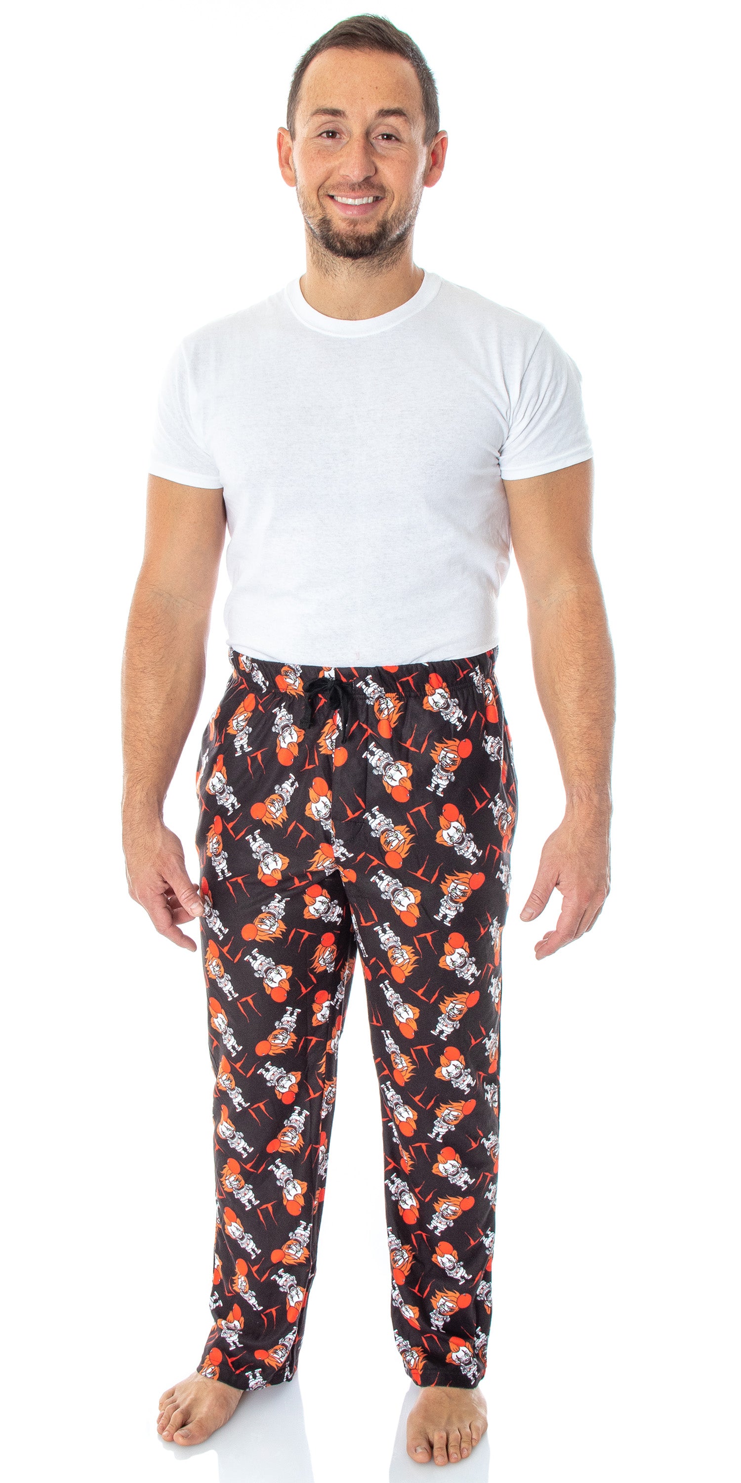 IT The Movie Men's Pennywise The Clown Character AOP Lounge Pajama Pants