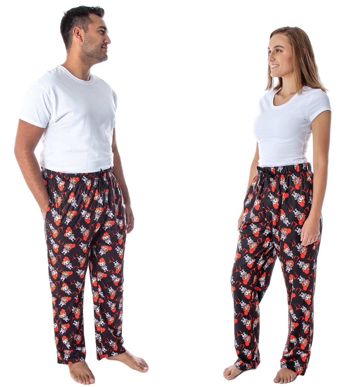 IT The Movie Men's Pennywise The Clown Character AOP Lounge Pajama Pants
