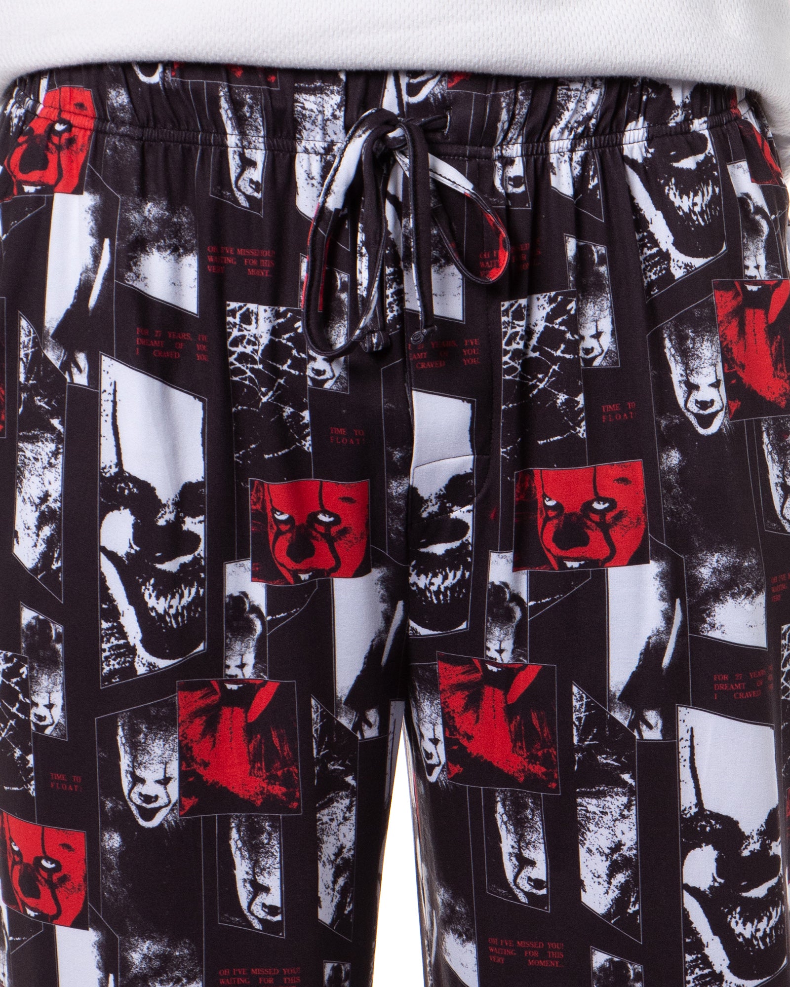 IT The Movie Men's Pennywise Closeups Print Adult Sleep Lounge Pajama Pants