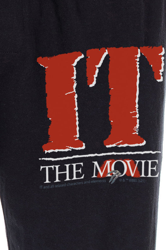Stephen King's IT Men's Original Movie TV Series Logo Loungewear Sleep Bottoms Pajama Pants