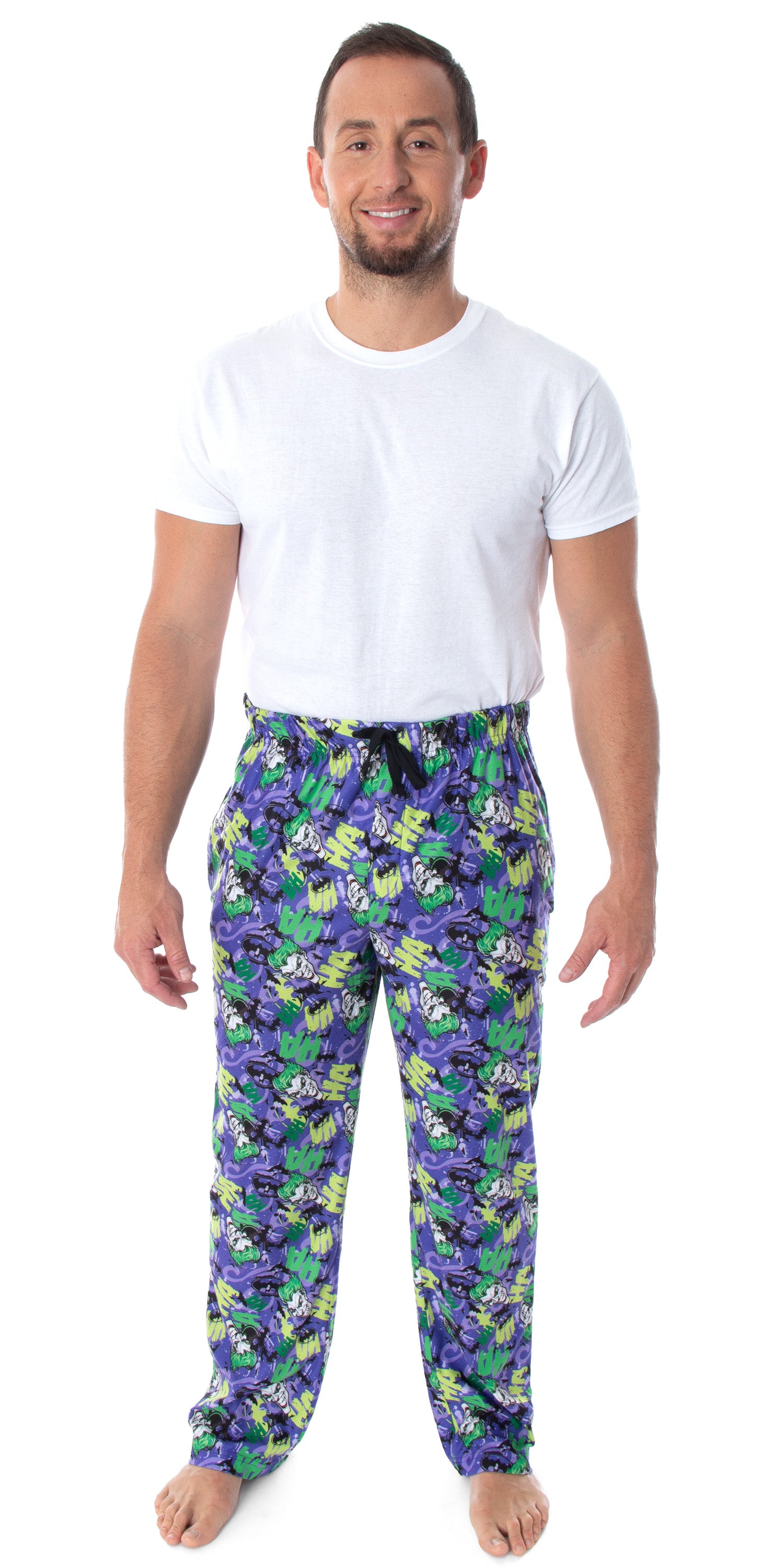 DC Comics Men's The Joker HA! HA! HA! Adult Sleep Lounge Pajama Pants