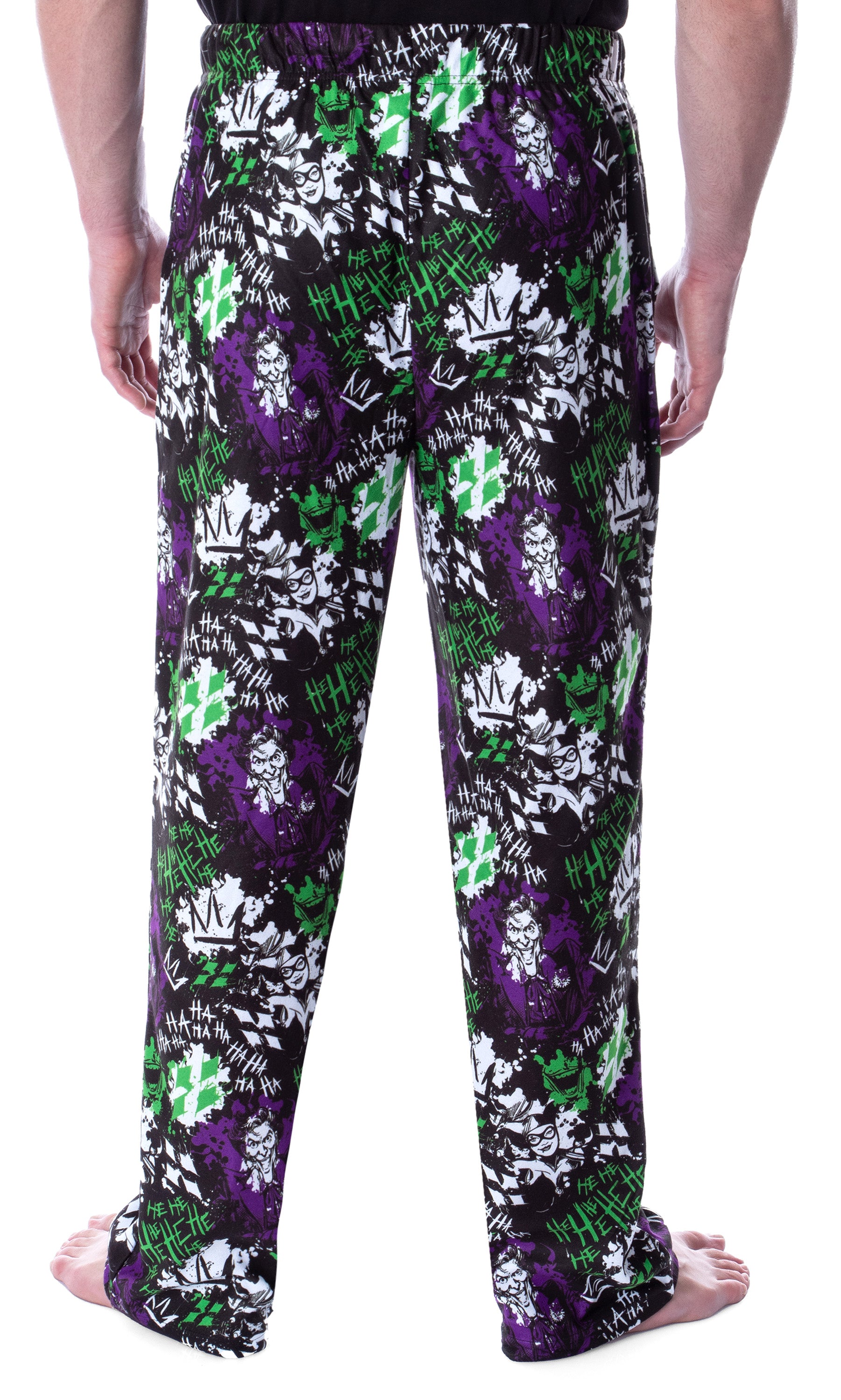 DC Comics Men's Classic The Joker And Harley Quinn Adult Lounge Pajama Pants