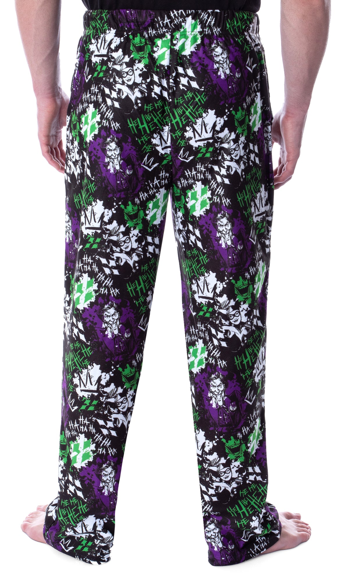 DC Comics Men's Classic The Joker And Harley Quinn Lounge Pajama Pants