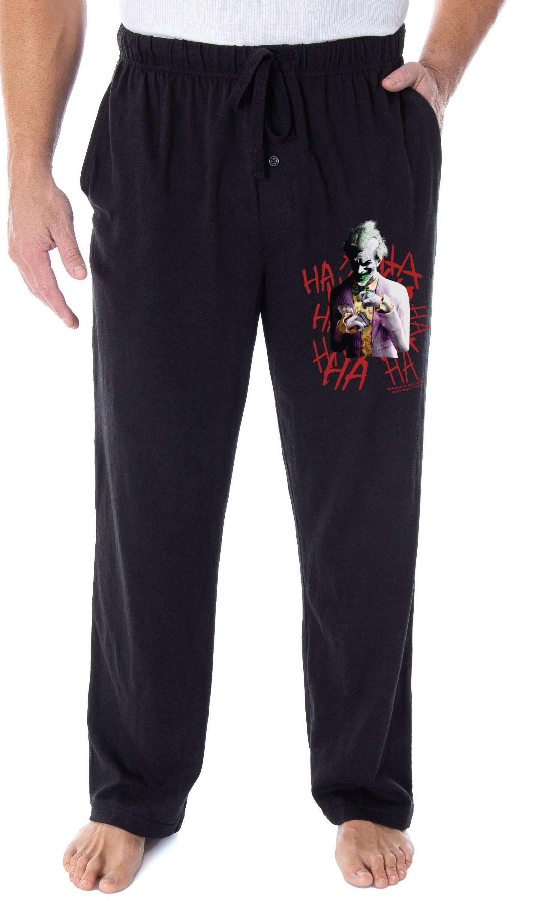 DC Comics Men's The Joker HA! HA! HA! Arkham Knight Loungewear Pajama Pants