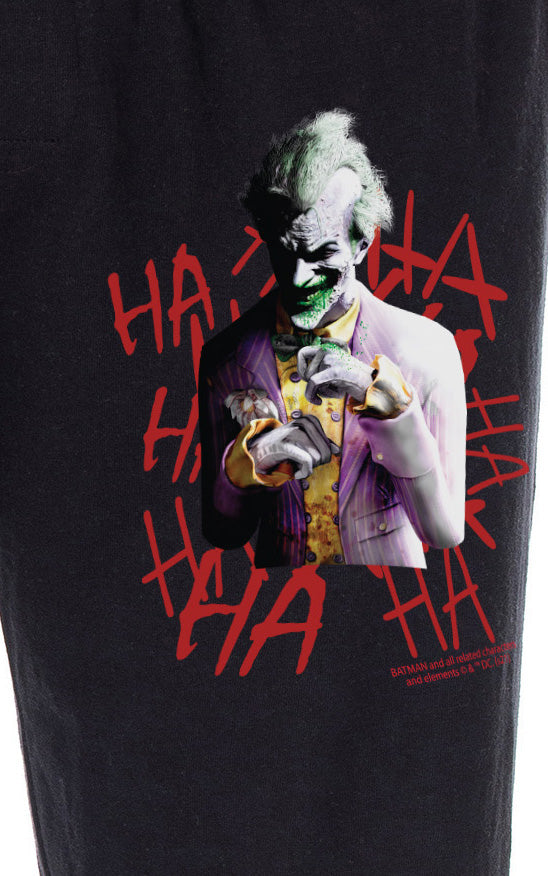 DC Comics Men's The Joker HA! HA! HA! Arkham Knight Loungewear Pajama Pants
