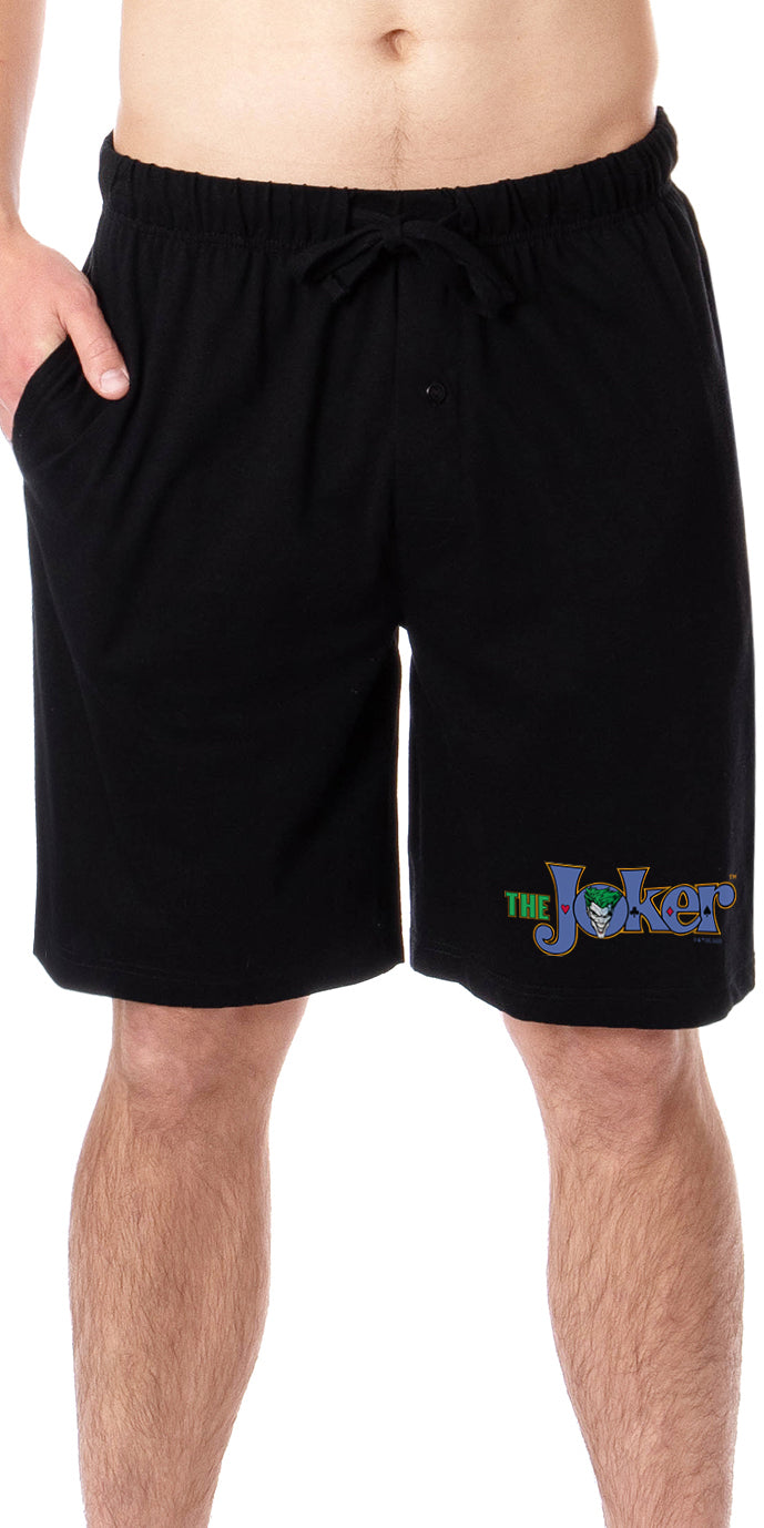 DC Comics Mens' The Joker Classic Title Name Script Sleep Pajama Shorts