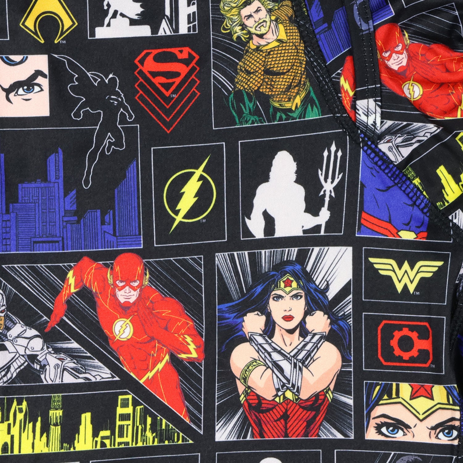 DC Comics Justice League Boxers Mens' Superhero Scenes Tight Fit Underwear