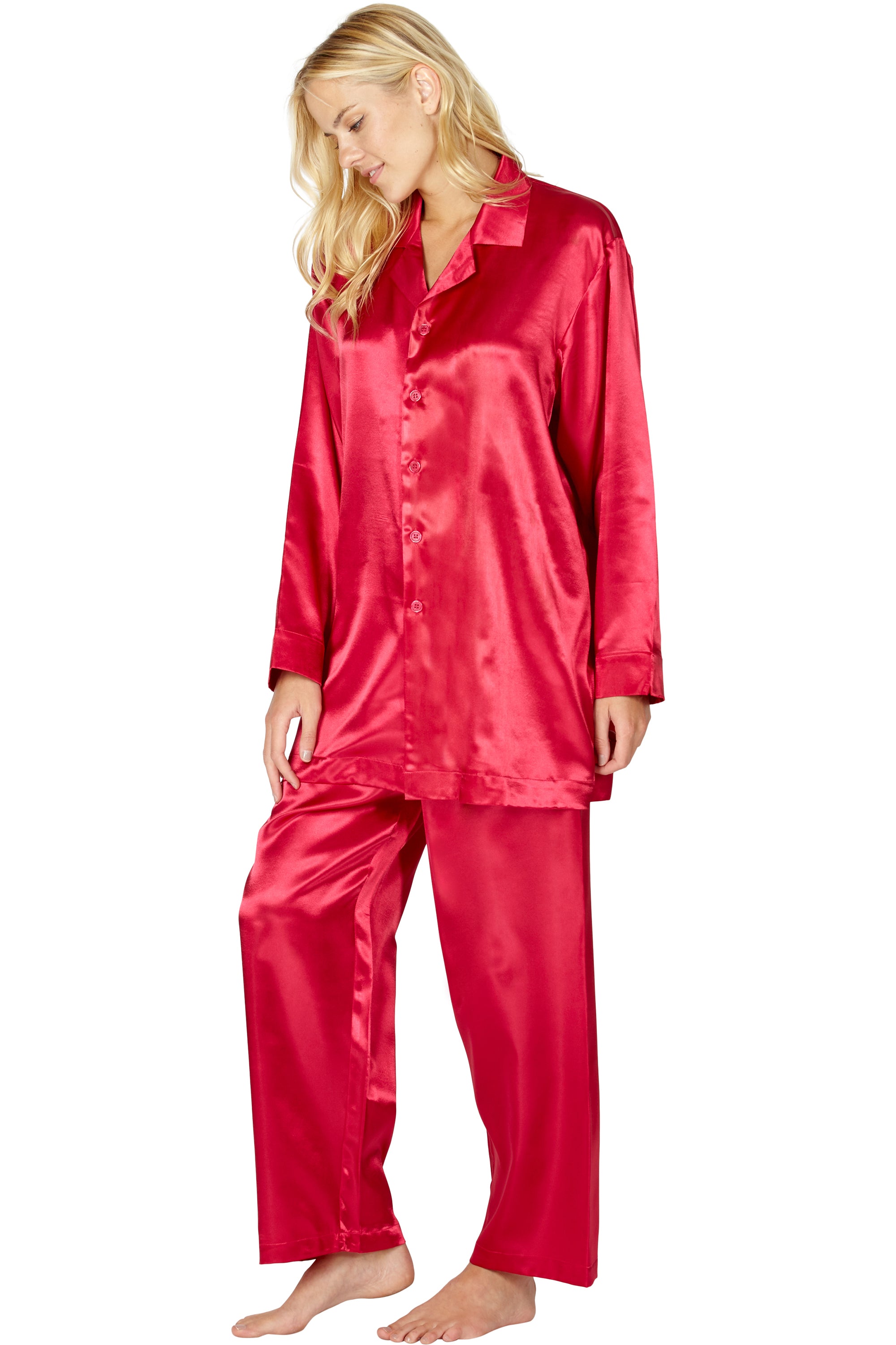 Intimo Womens Poly Charmeuse Pajama Set