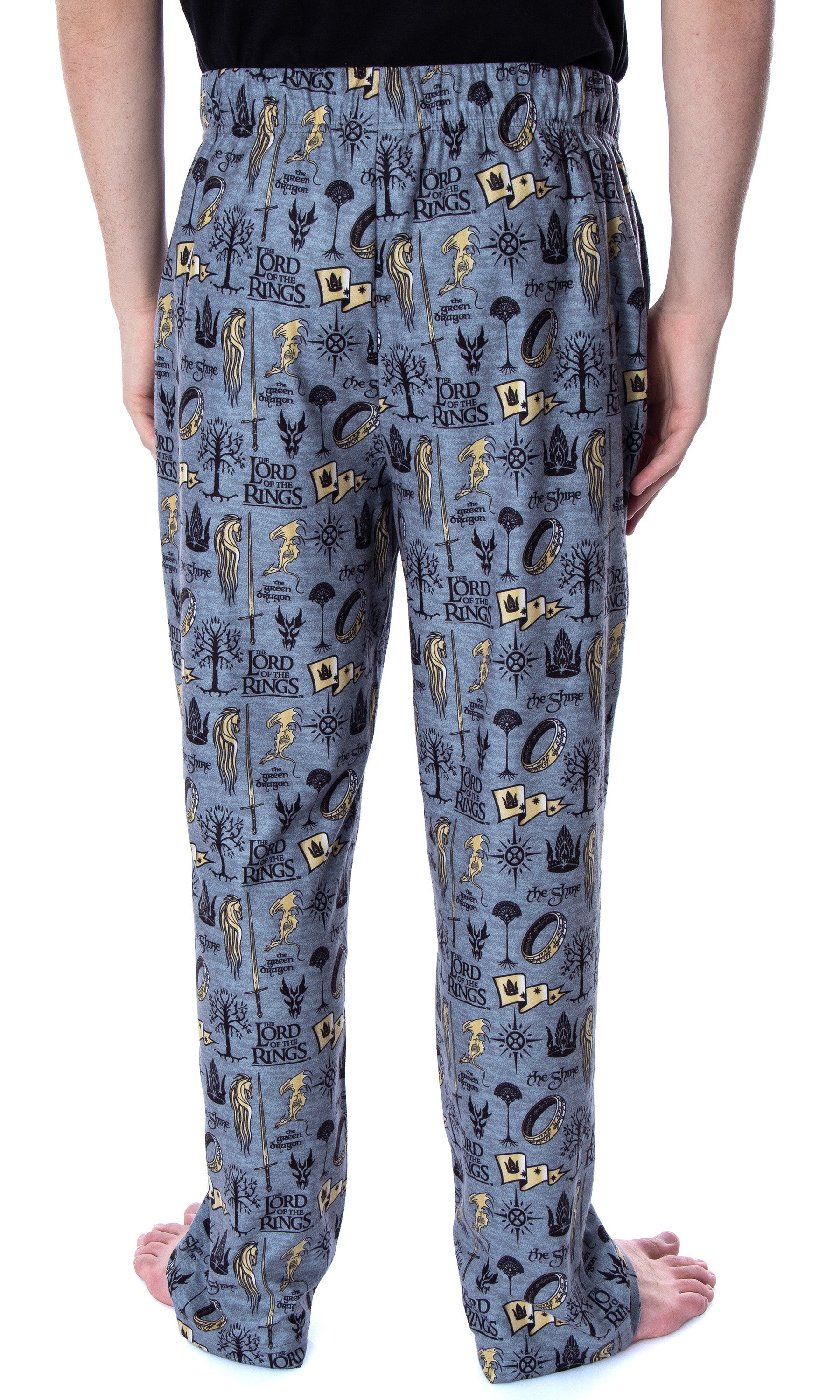 Lord of the Rings Men's Allover Pattern Adult Sleepwear Pajama Pants