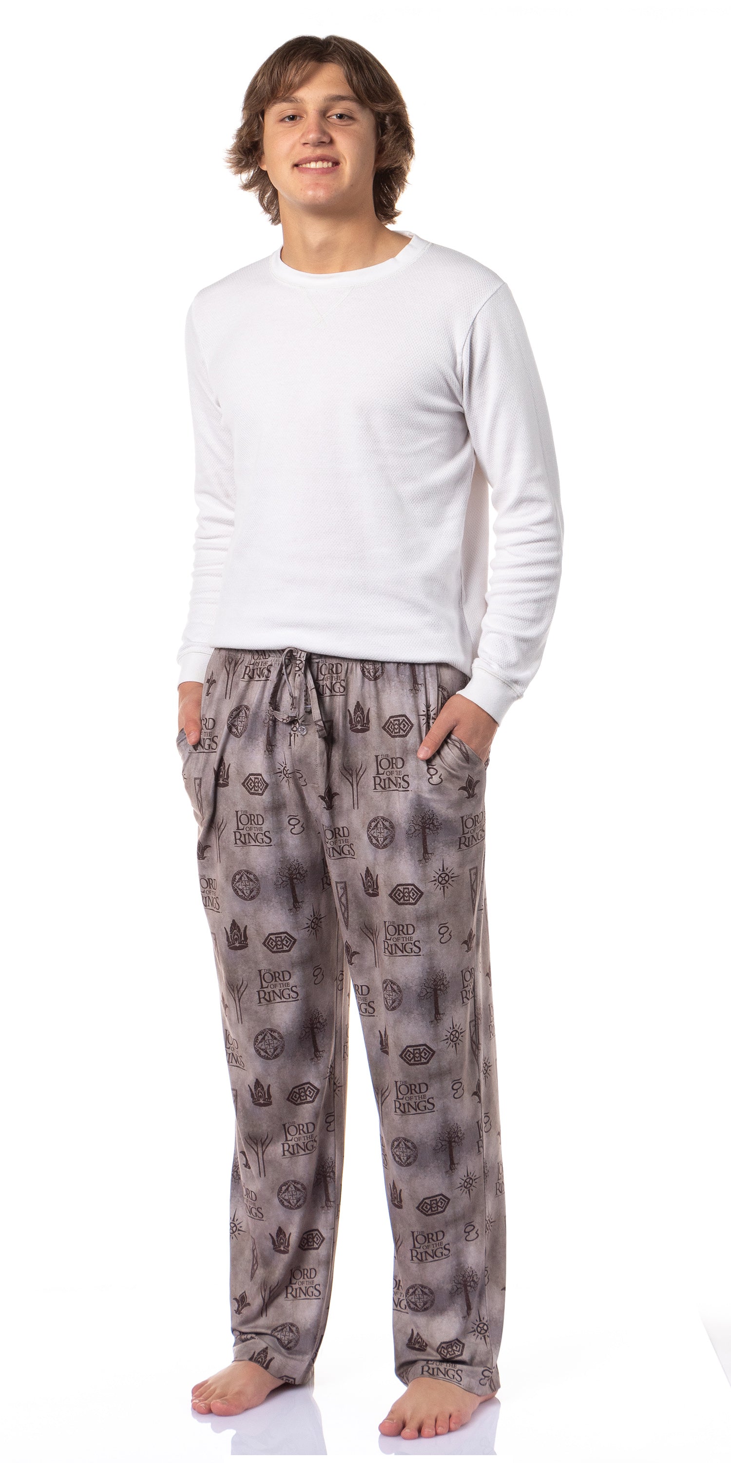 The Lord of the Rings Men's Tossed Print Sleep Pajama Pants