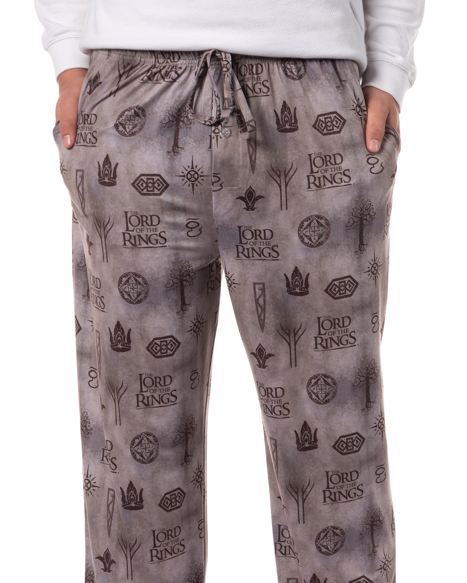 The Lord of the Rings Men's Tossed Print Sleep Pajama Pants