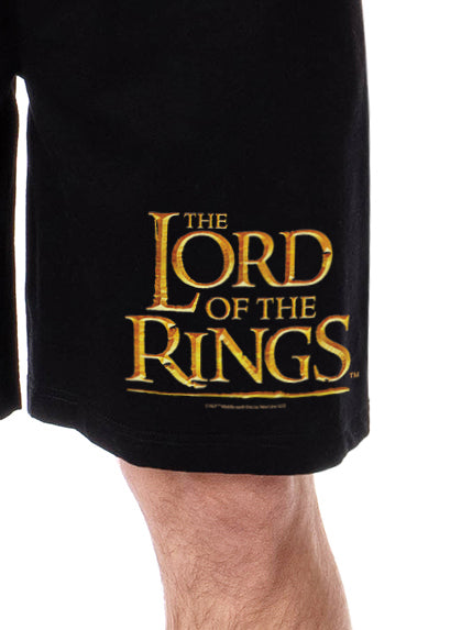 The Lord Of The Rings Mens' Movie Film Title Logo Sleep Pajama Shorts