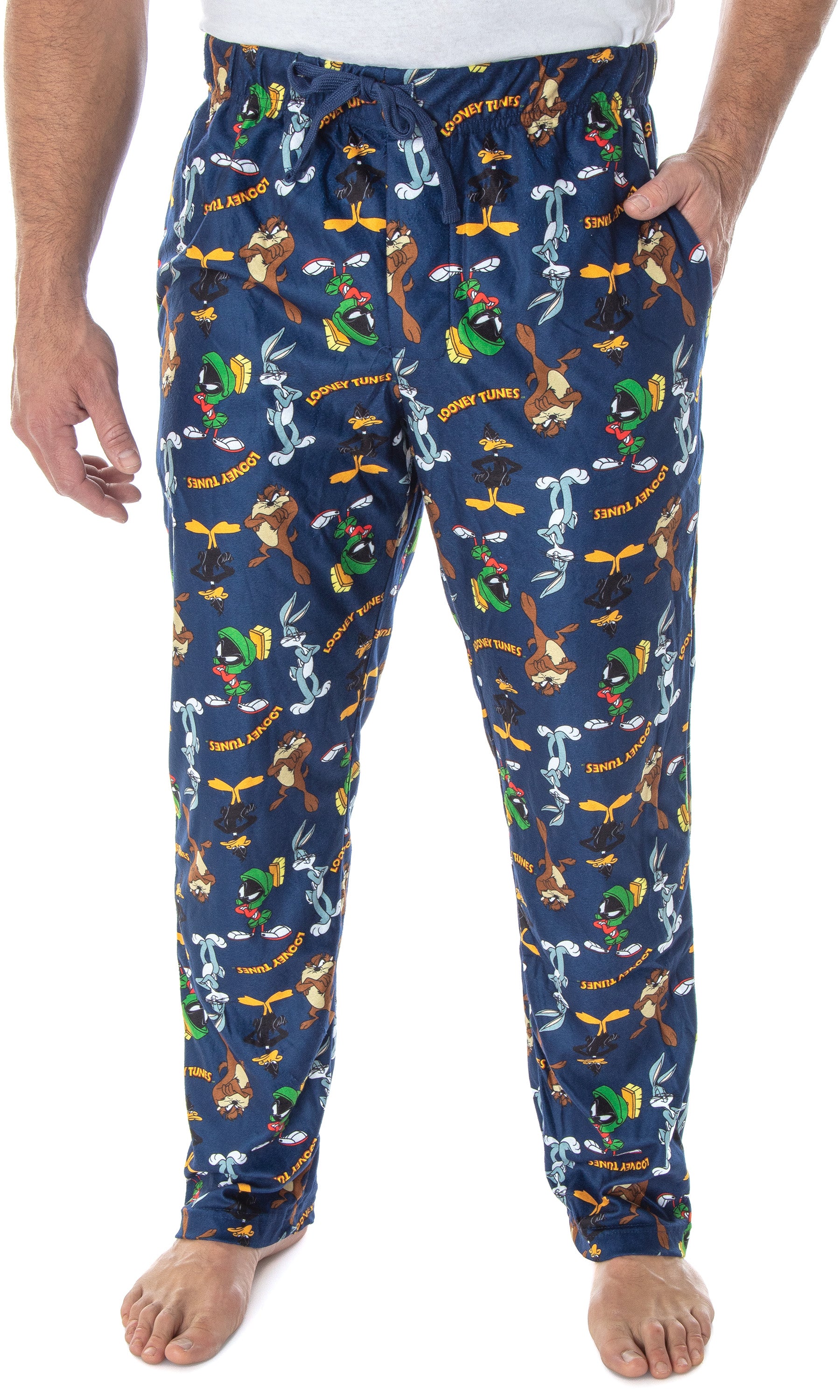 Looney Tunes Men's Daffy Duck Bugs Bunny Taz Marvin Martian Pajama Pants