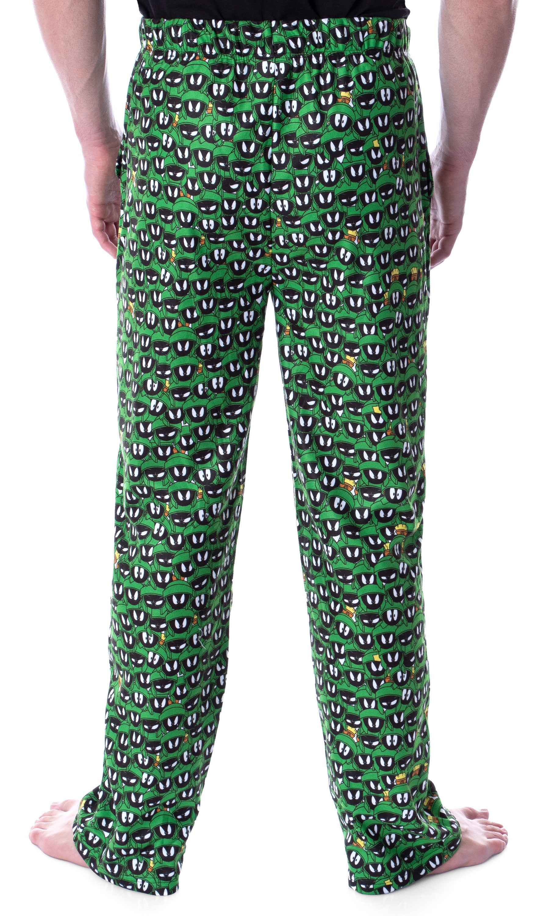 Looney Tunes Men's Marvin The Martian Allover Character Head Pajama Pants