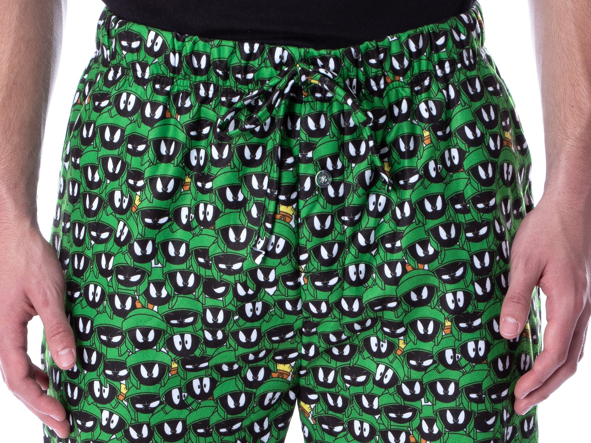 Looney Tunes Men's Marvin The Martian Allover Character Head Pajama Pants
