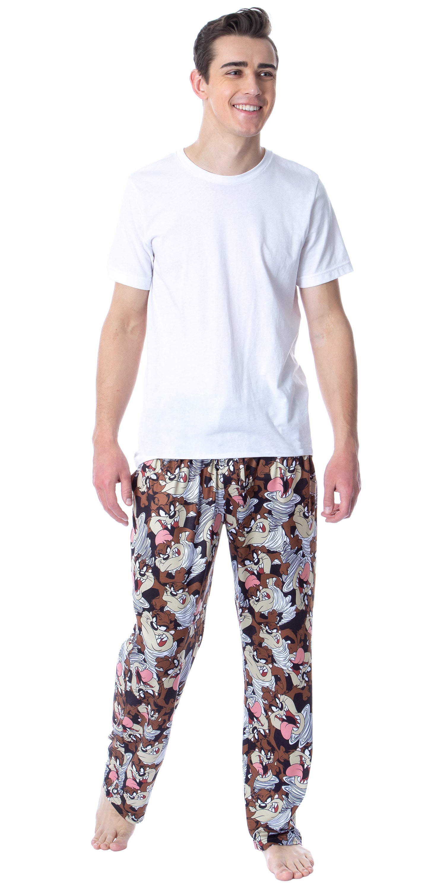 Looney Tunes Mens' Character Tasmanian Devil Taz Sleep Pajama Pants