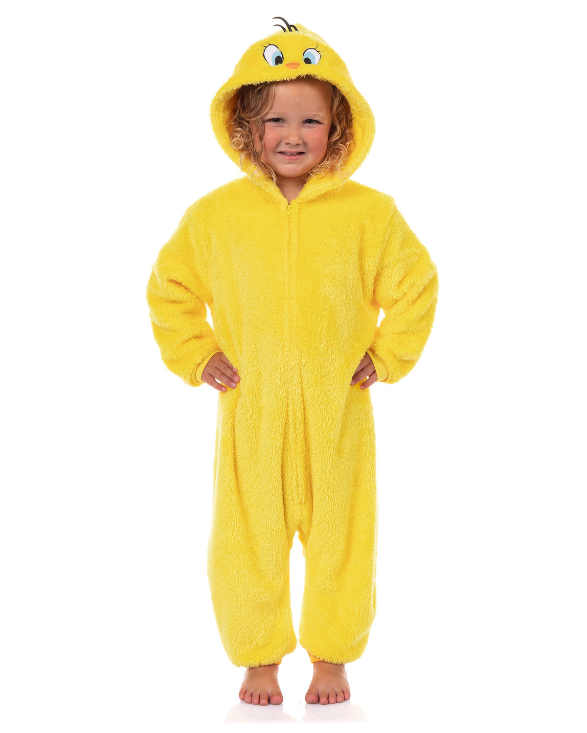 Looney Tunes Union Suit Toddler Tweety Bird Kigurumi Full Zip Pajamas