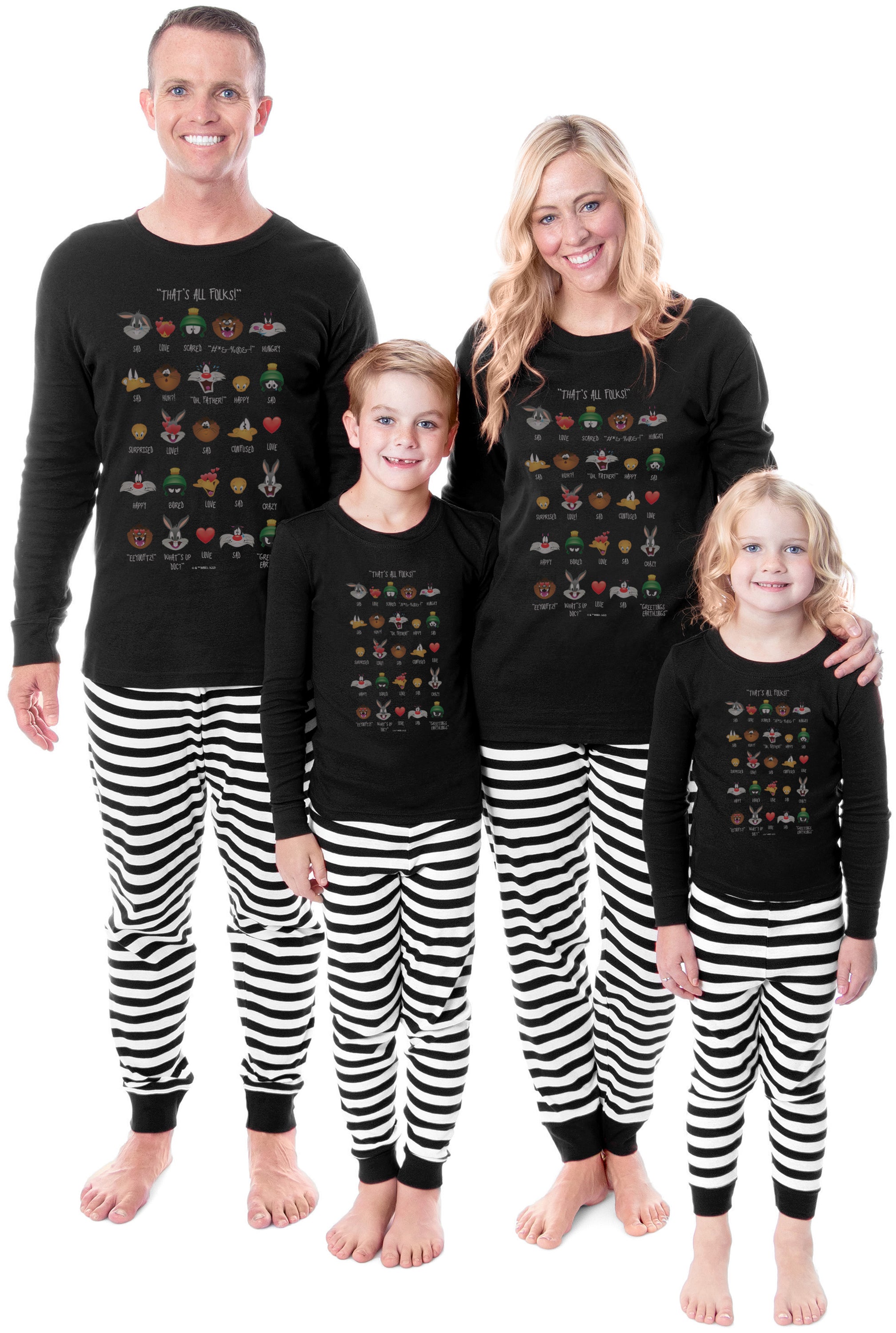 Looney Tunes Expressions Characters Tight Fit Family Pajama Set