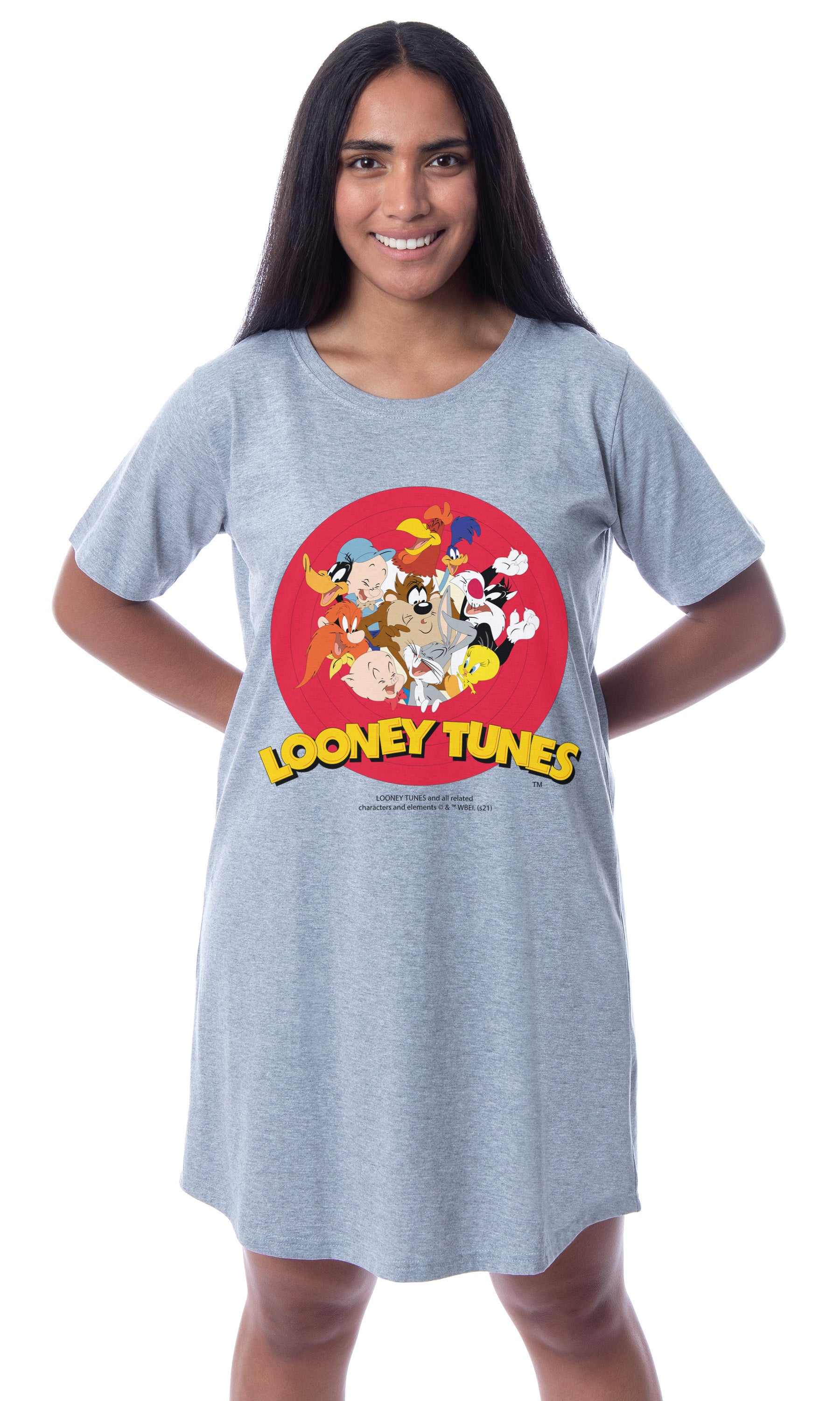 Looney Tunes Womens' Characters Bugs Bunny Nightgown Sleep Pajama Dress