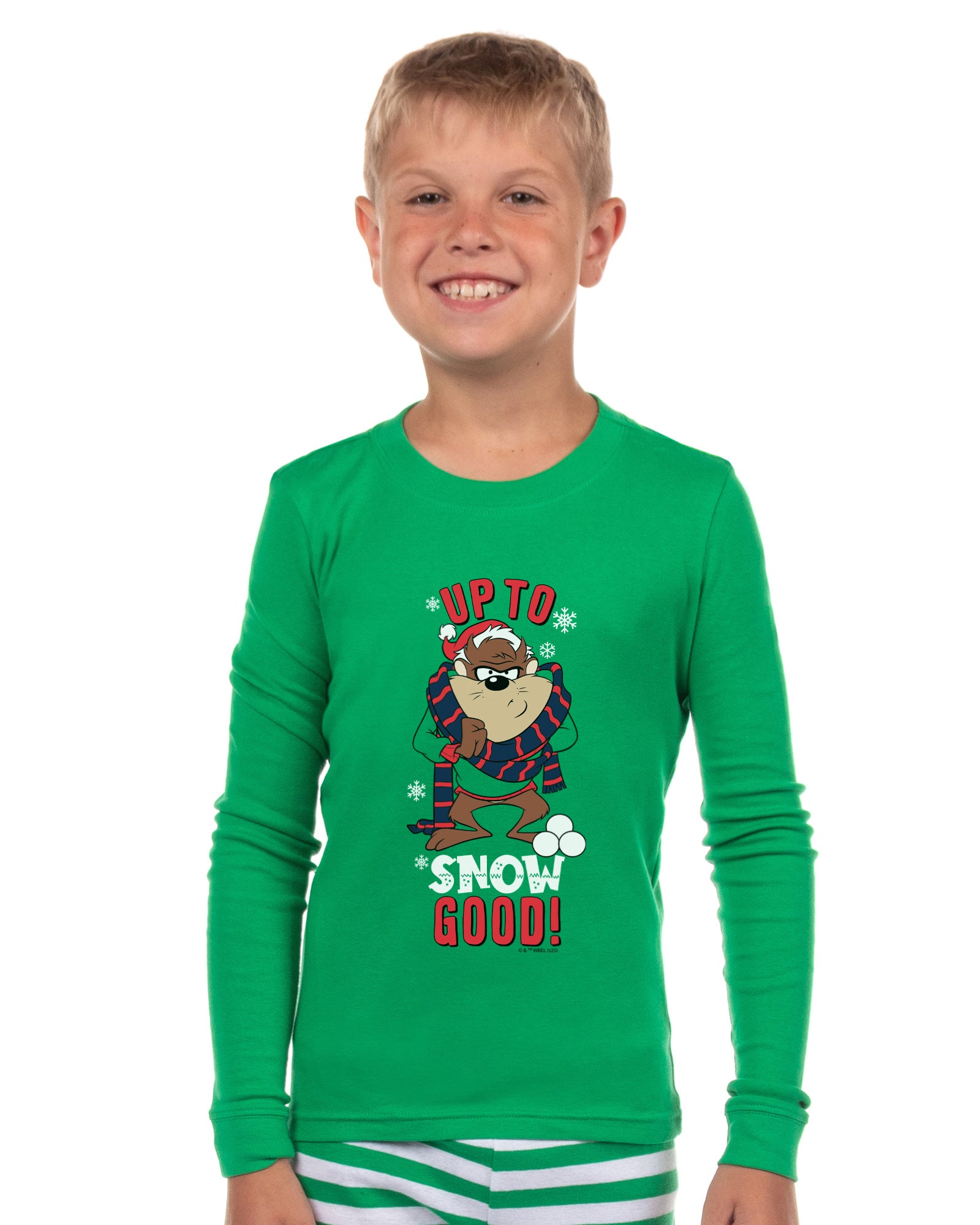 Looney Tunes Bugs Bunny, Lola Bunny, Tweety Bird, Tazmanian Devil Christmas Tight Fit Family Pajama Set