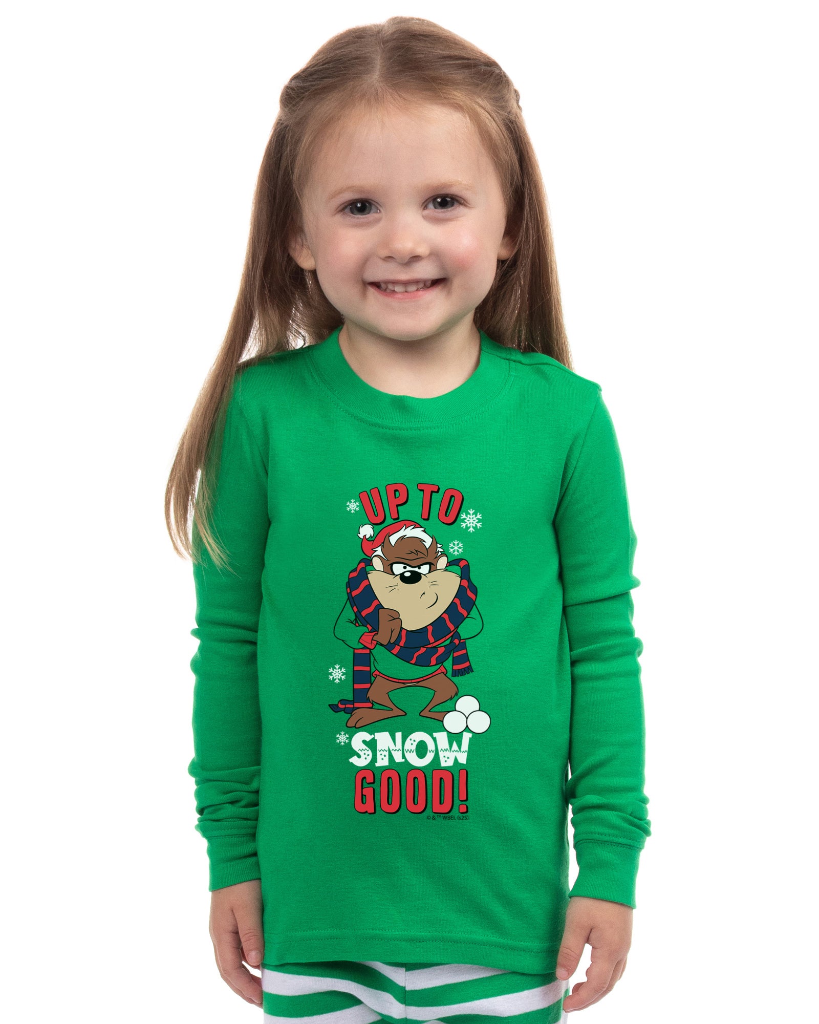 Looney Tunes Bugs Bunny, Lola Bunny, Tweety Bird, Tazmanian Devil Christmas Tight Fit Family Pajama Set