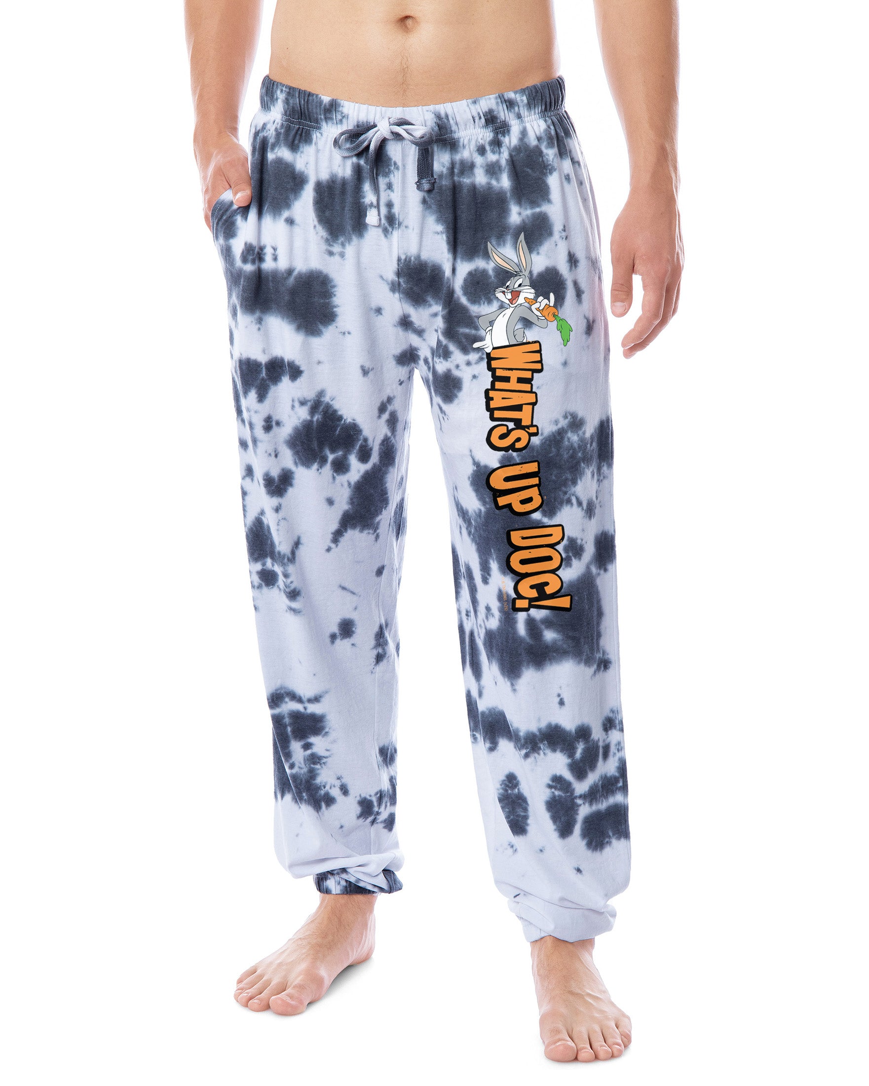 Looney Tunes Men's Bugs Bunny What's Up Doc Tie-Dye Pajama Pants For Adults