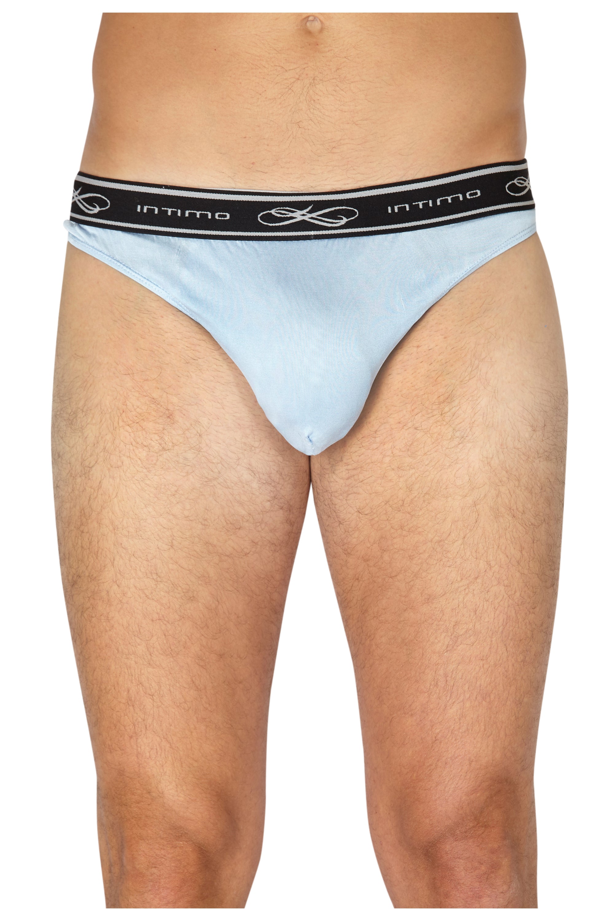 Intimo Mens Exposed Elastic Silk Thong Underwear