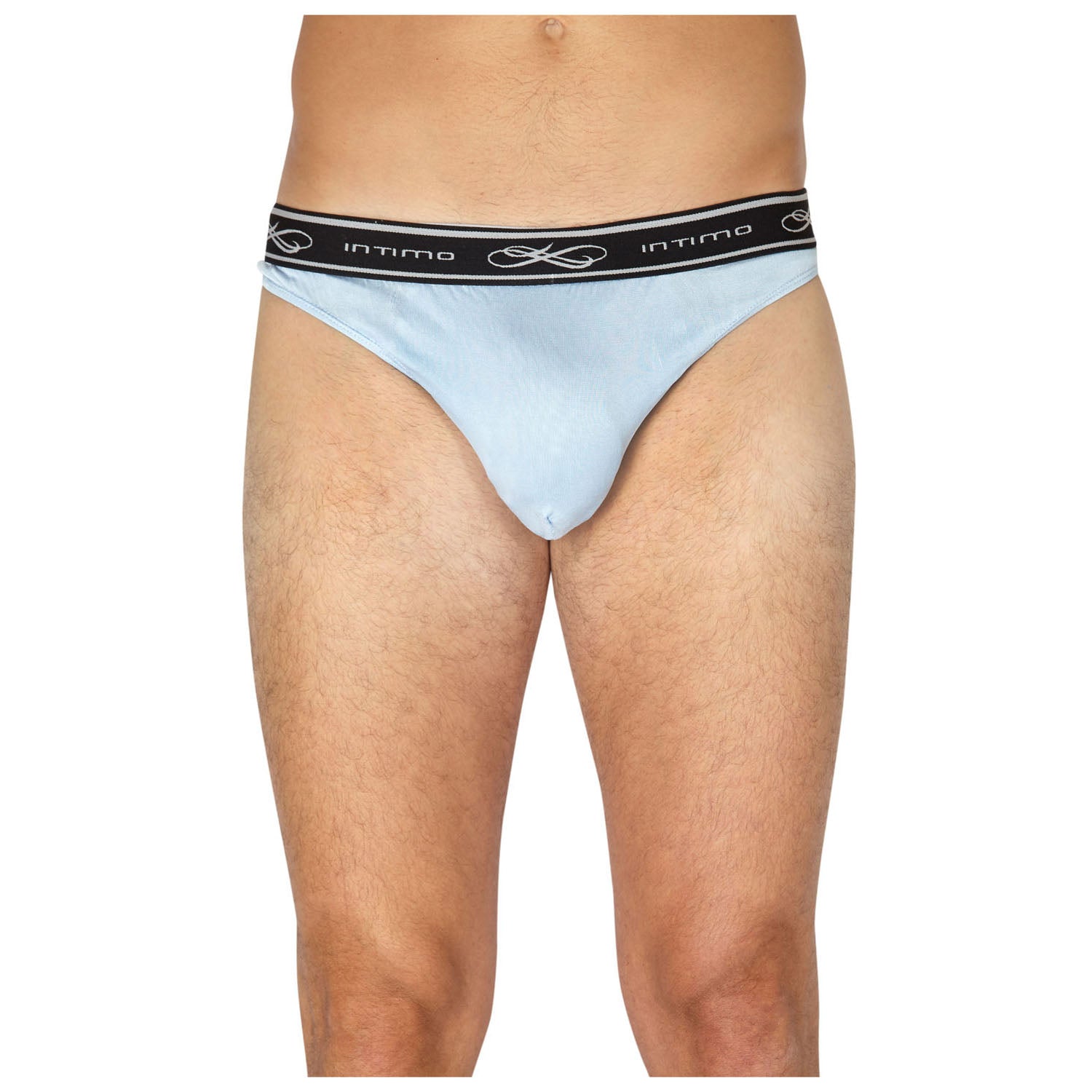 Intimo Mens Exposed Elastic Silk Thong Underwear