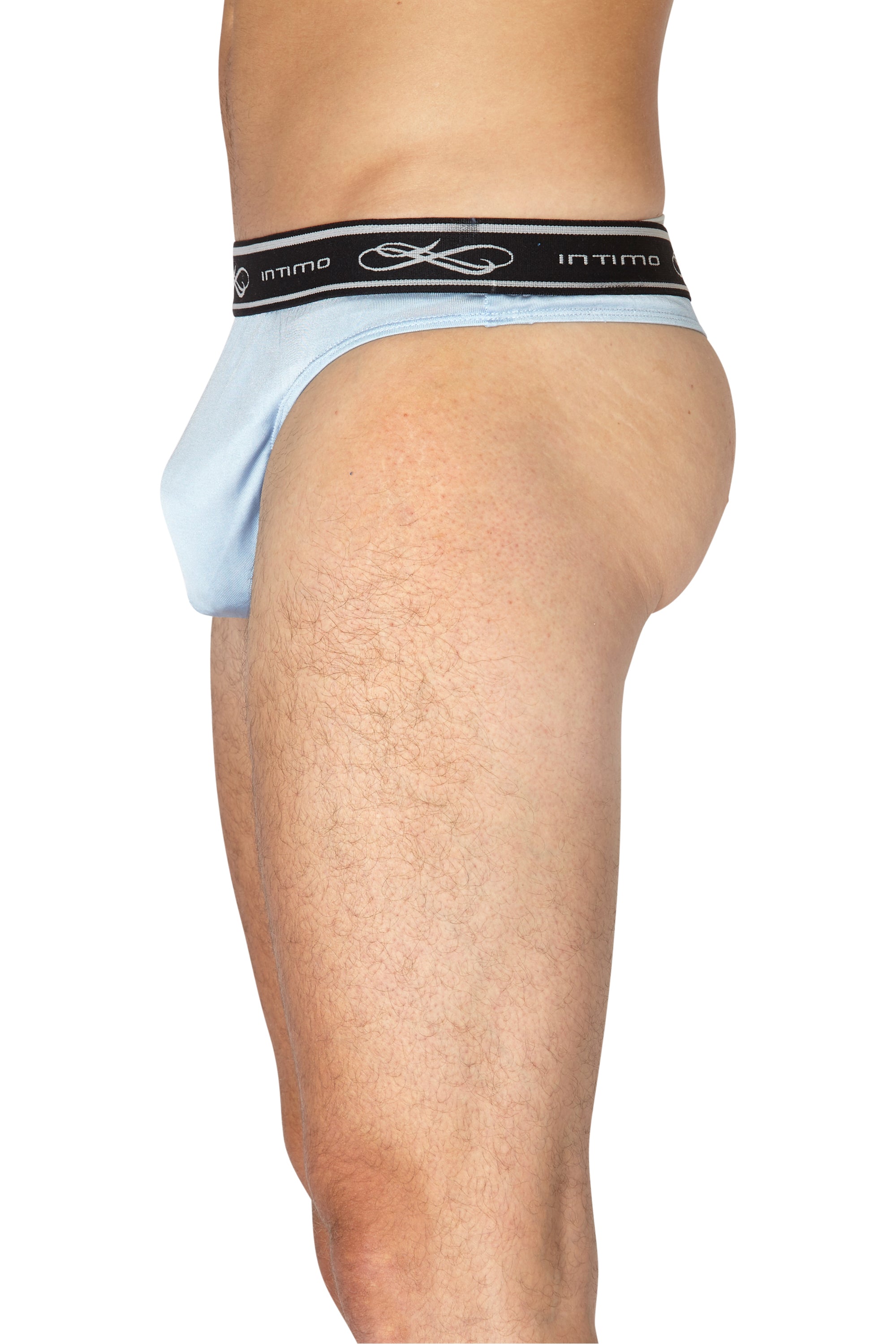 Intimo Mens Exposed Elastic Silk Thong Underwear
