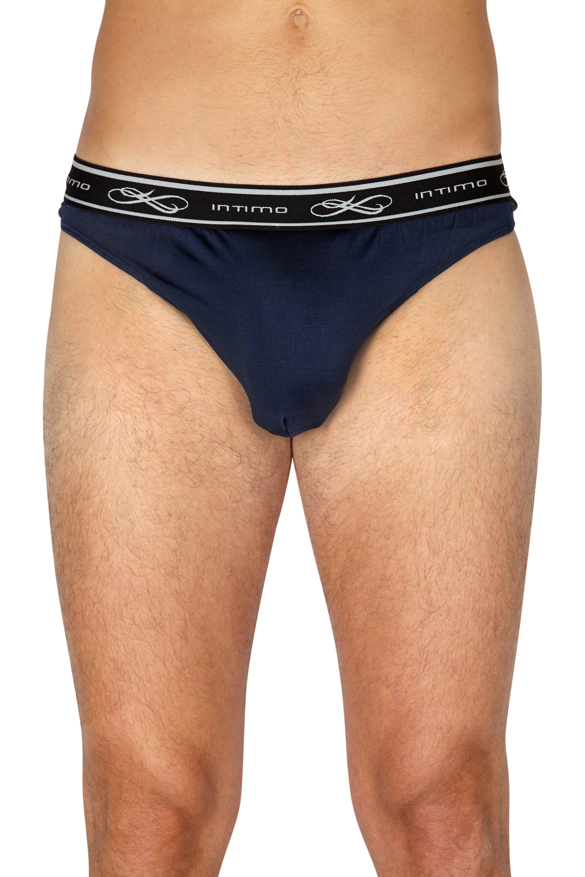 Intimo Mens Exposed Elastic Silk Thong Underwear