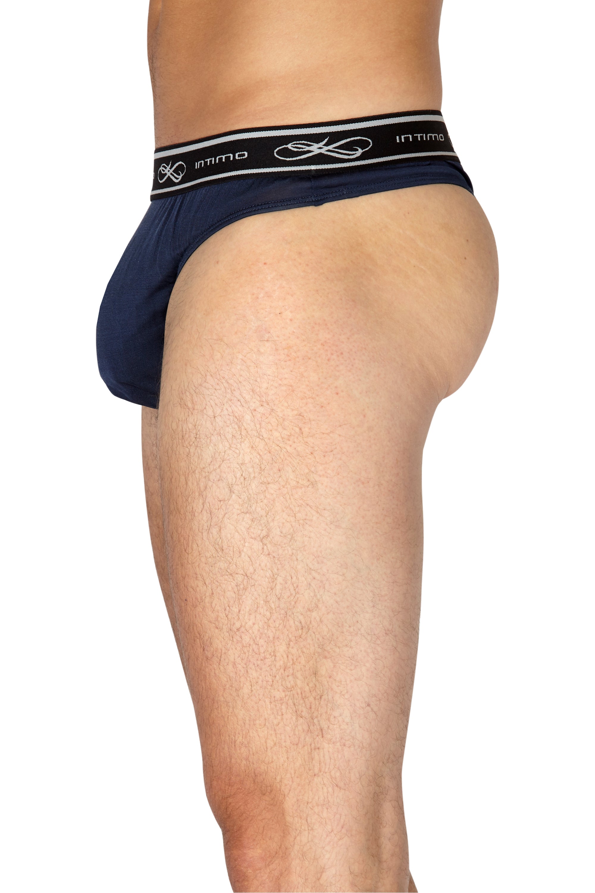 Intimo Mens Exposed Elastic Silk Thong Underwear