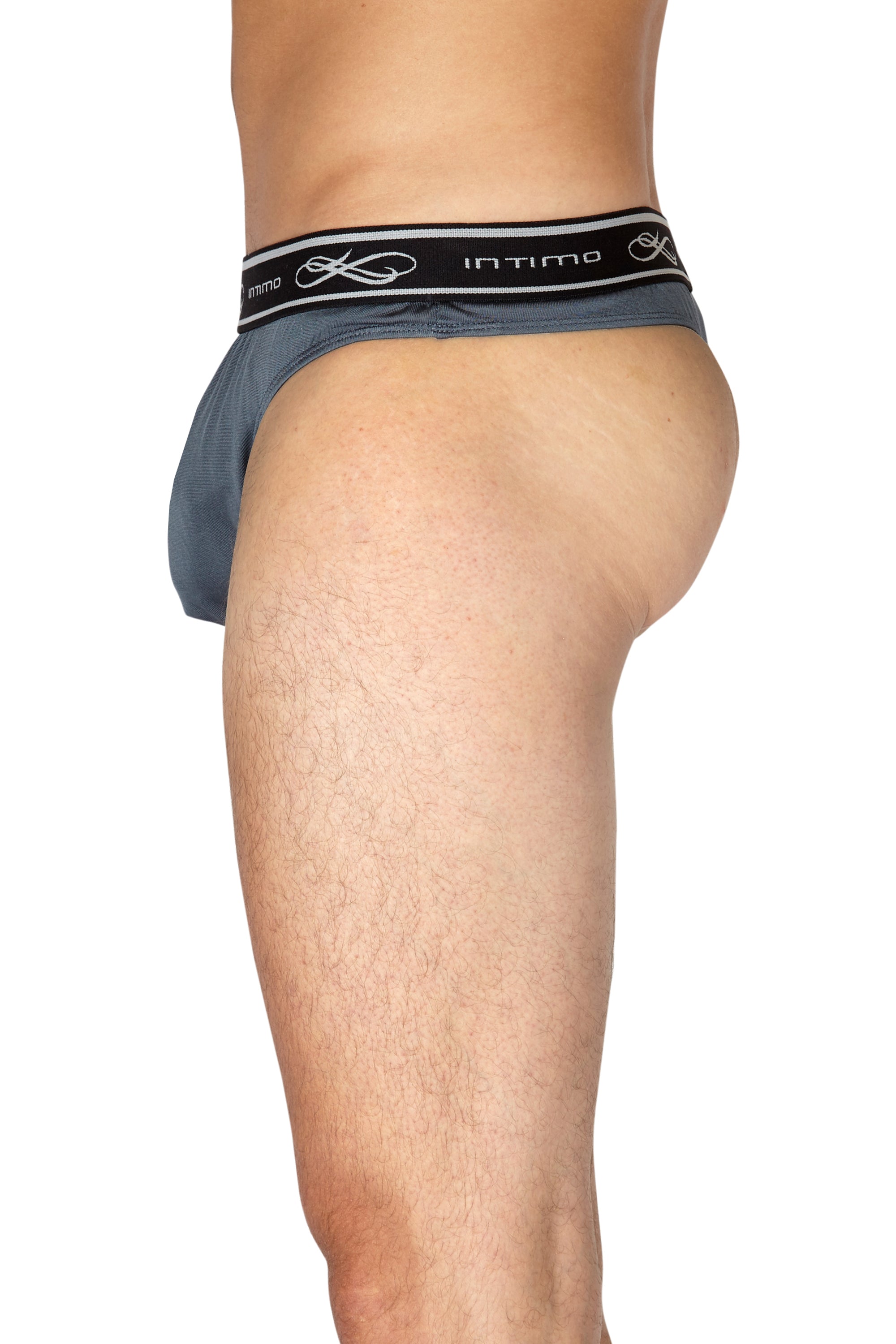 Intimo Mens Exposed Elastic Silk Thong Underwear