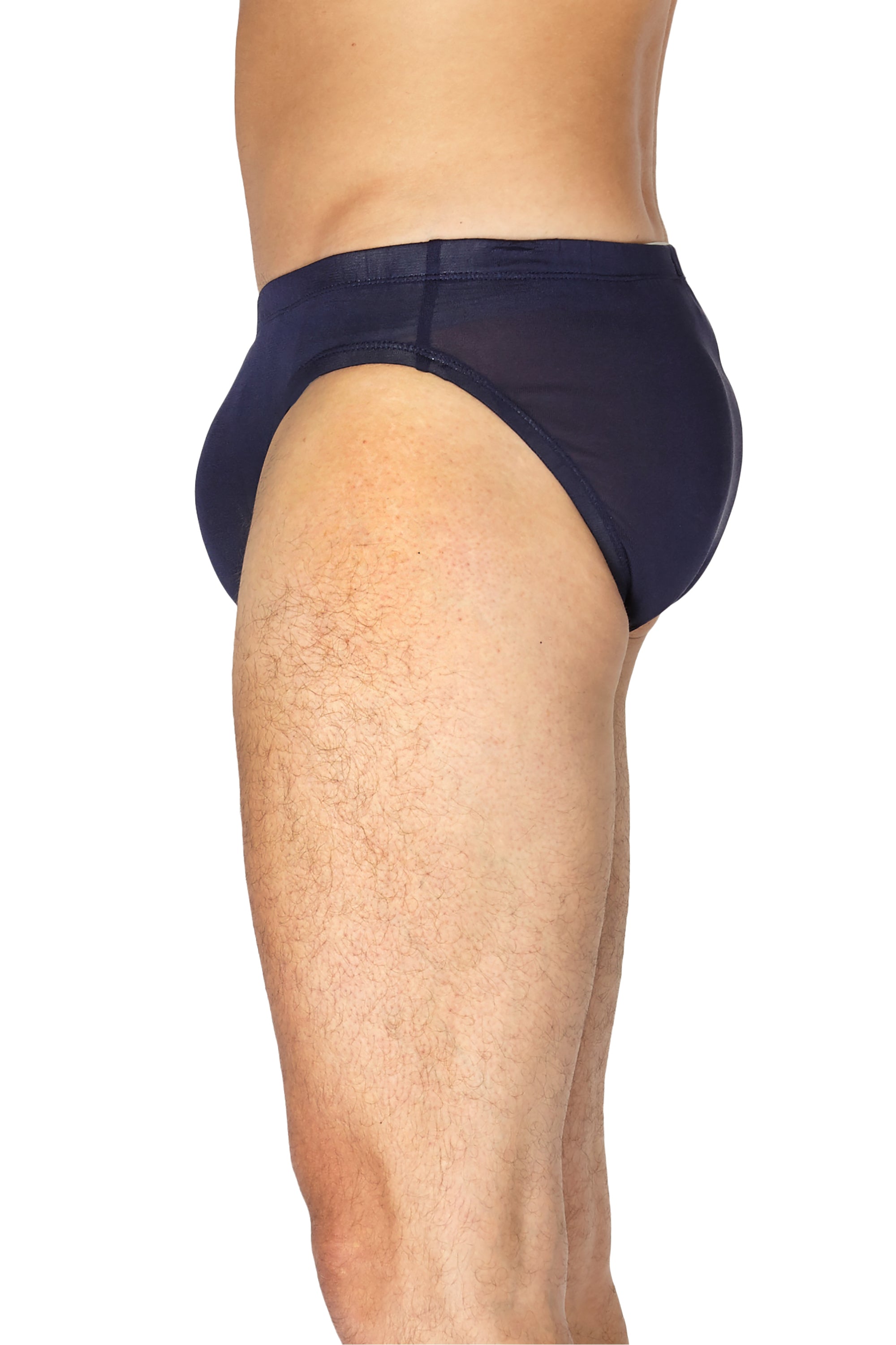 Intimo Mens Classic Silk Knit Low Rise Bikini Brief Underwear