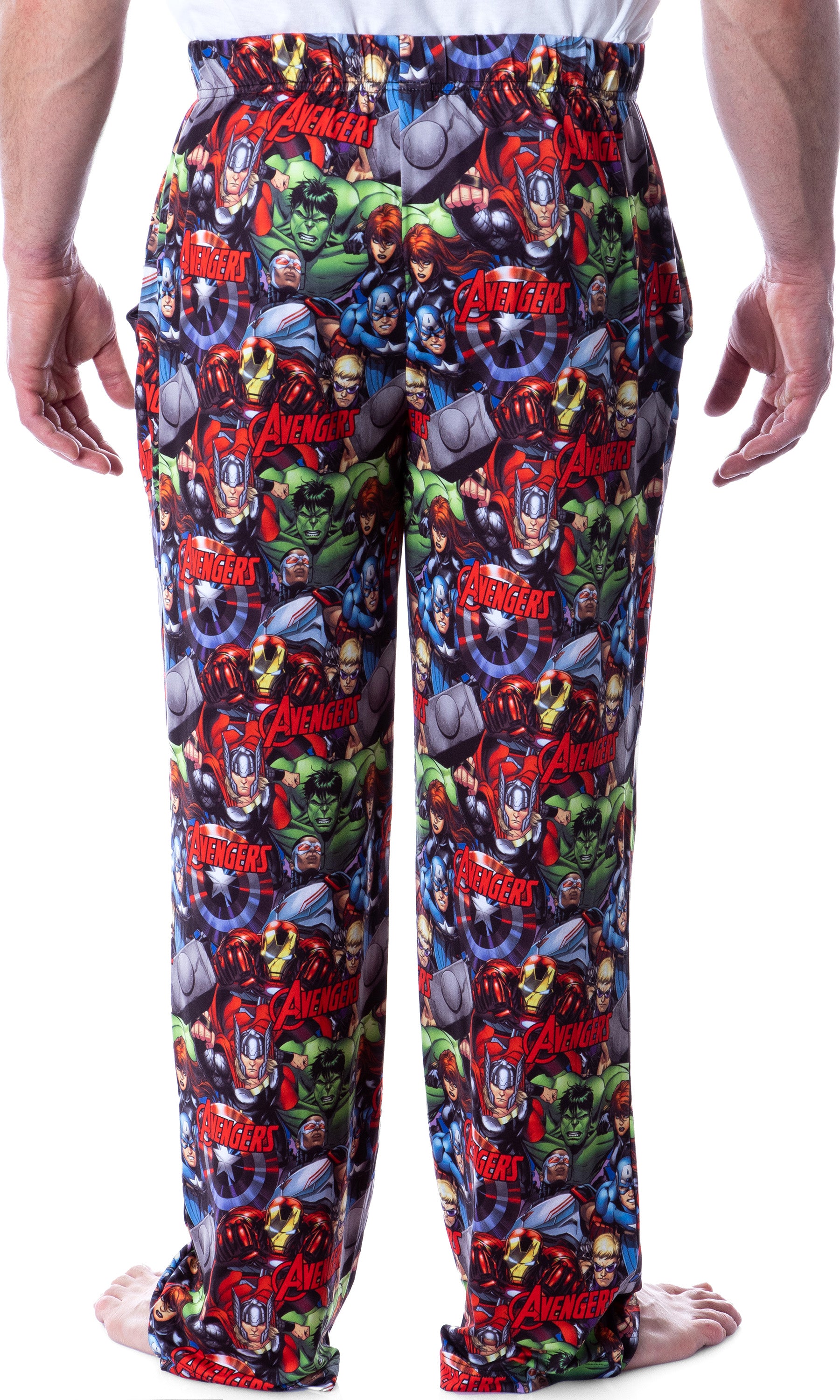 Marvel Mens' Avengers Unite Allover Character Loungewear Pajama Pants