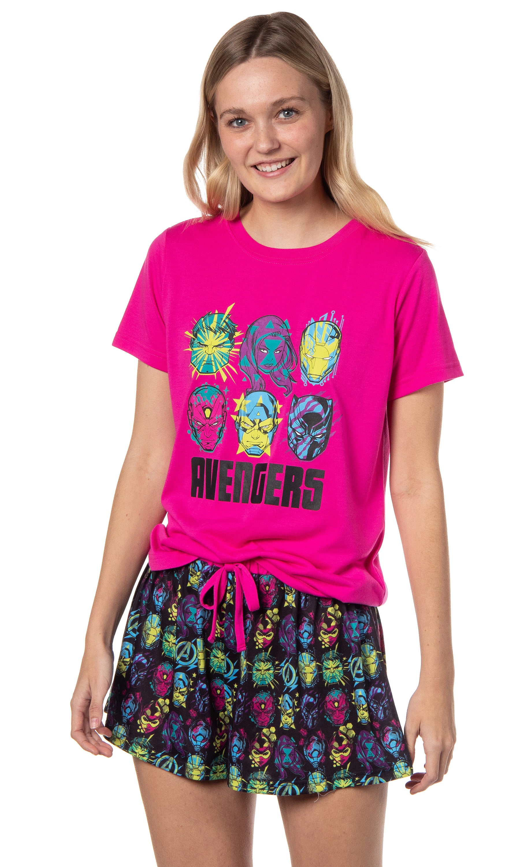 Marvel Womens' The Avengers Characters Hulk Sleep Pajama Set Shorts